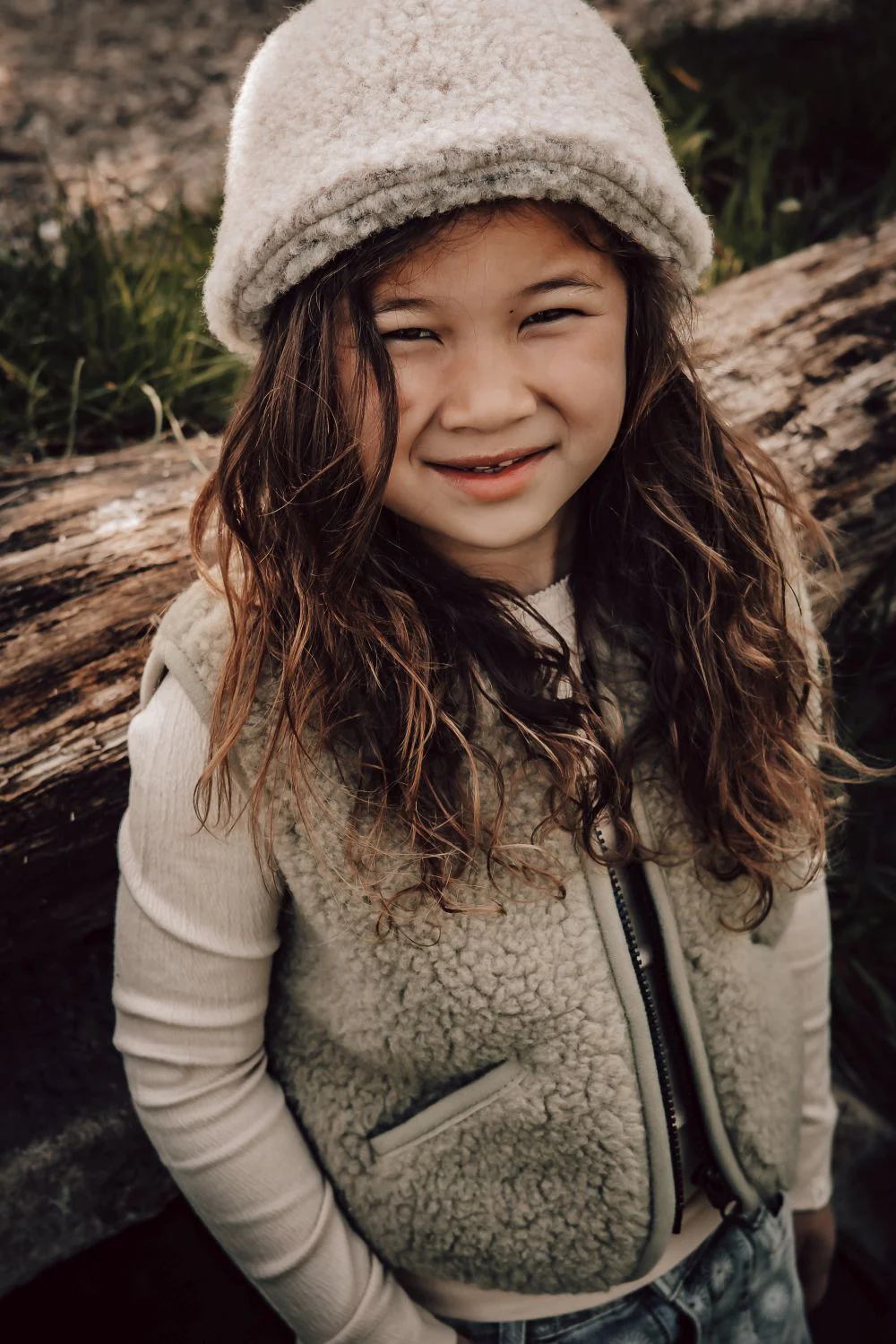 Alwero Kinder Bio Wollweste | Sand Brown - Image 5