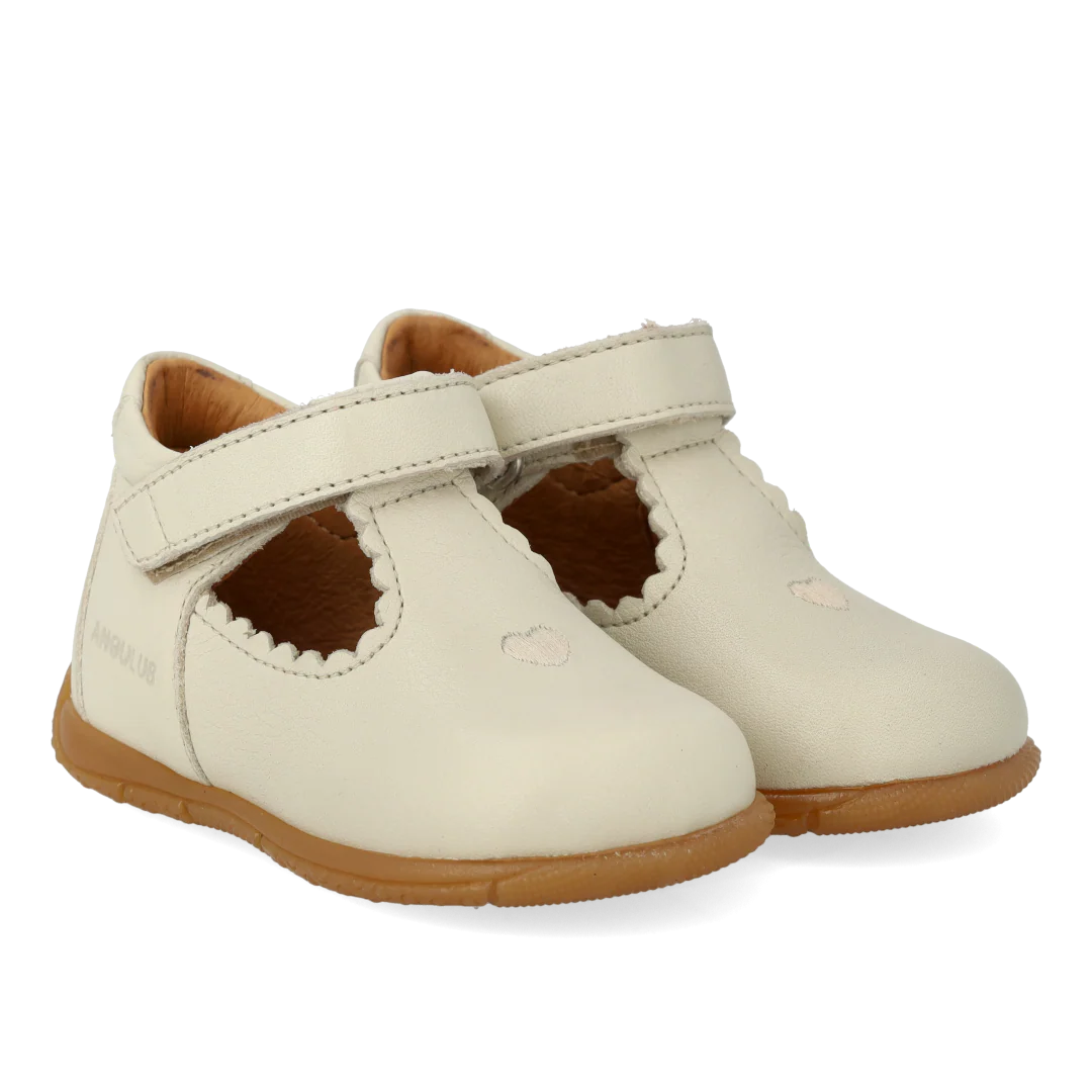 Angulus Babyschuh "Mary Jane" | Oatmilk