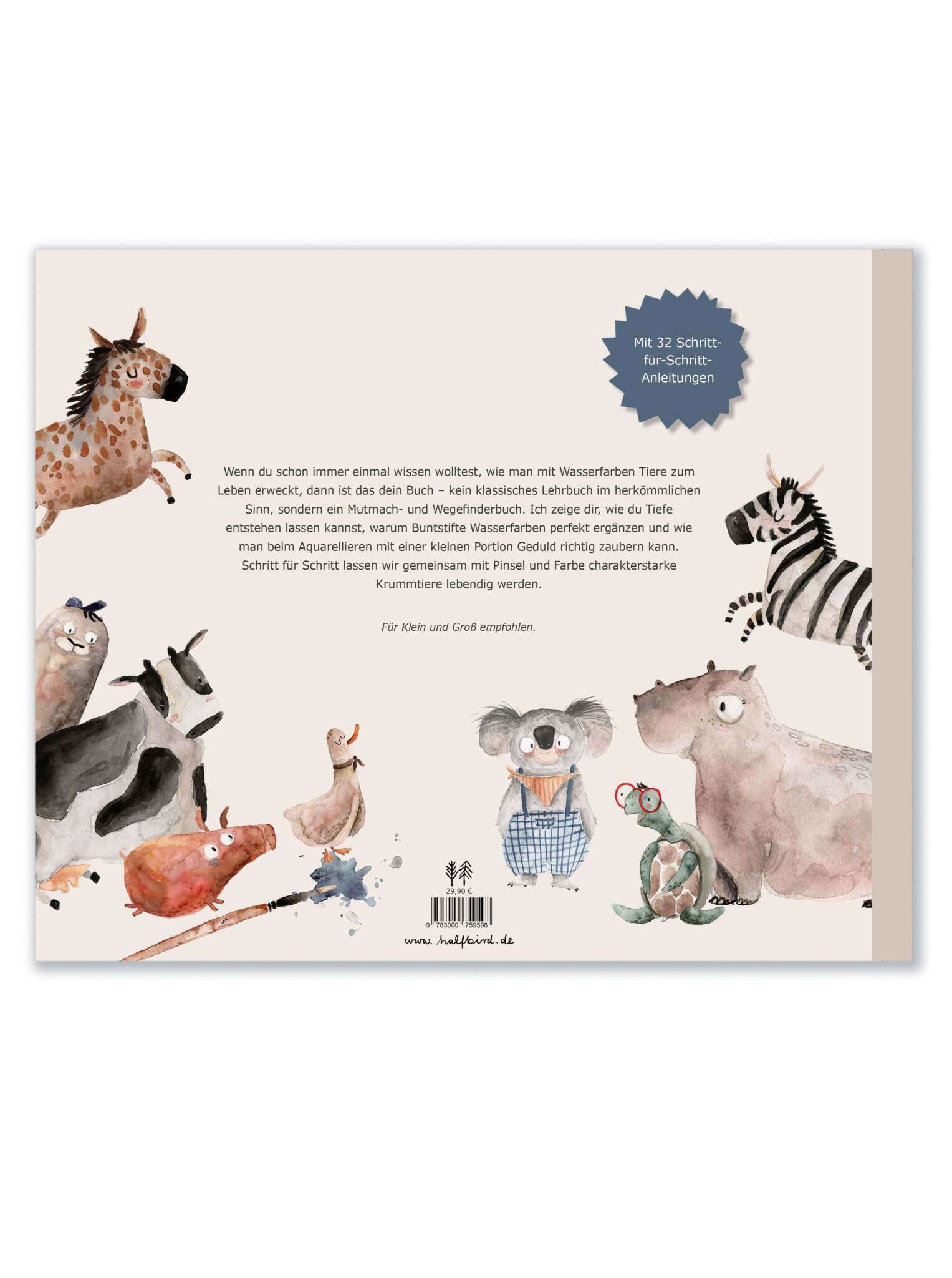 Halfbird Aquarell malen „Aquarellier mit mir mein Krummtier" - Image 10