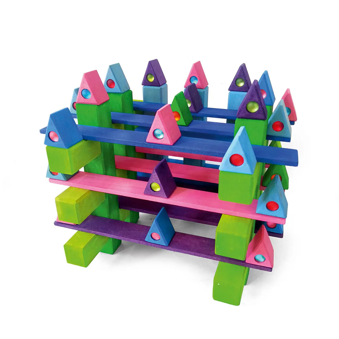 Bauspiel 3-Ecke mit Funkelsteinen | 100 Teile im Rahmen - Image 5
