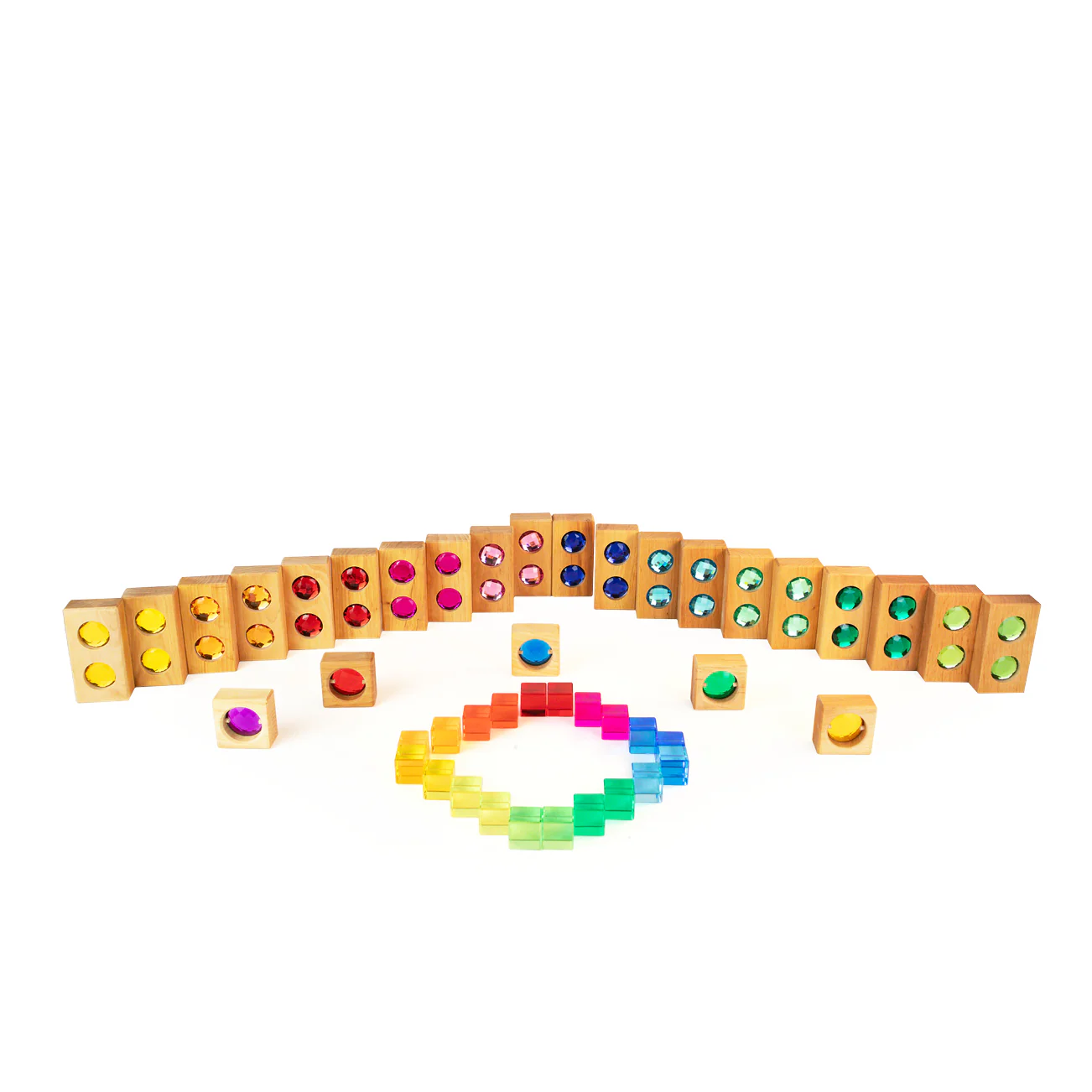 Bauspiel Kleine Farbstrasse mit Lichtbauwürfel | 45 Teile - Image 2
