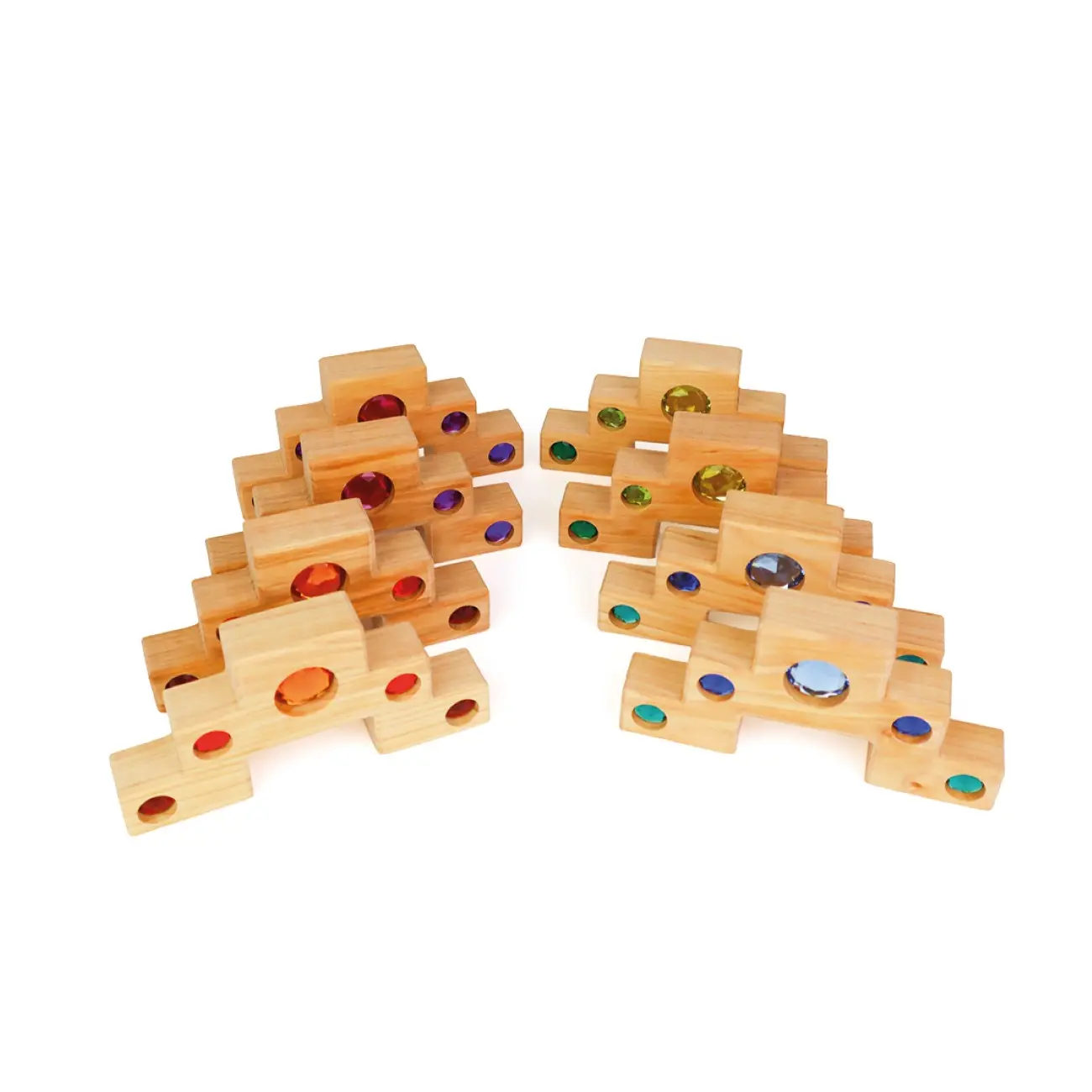 Bauspiel kleine Farbtreppen mit Lichtbauquadern | 16 Teile - Image 2