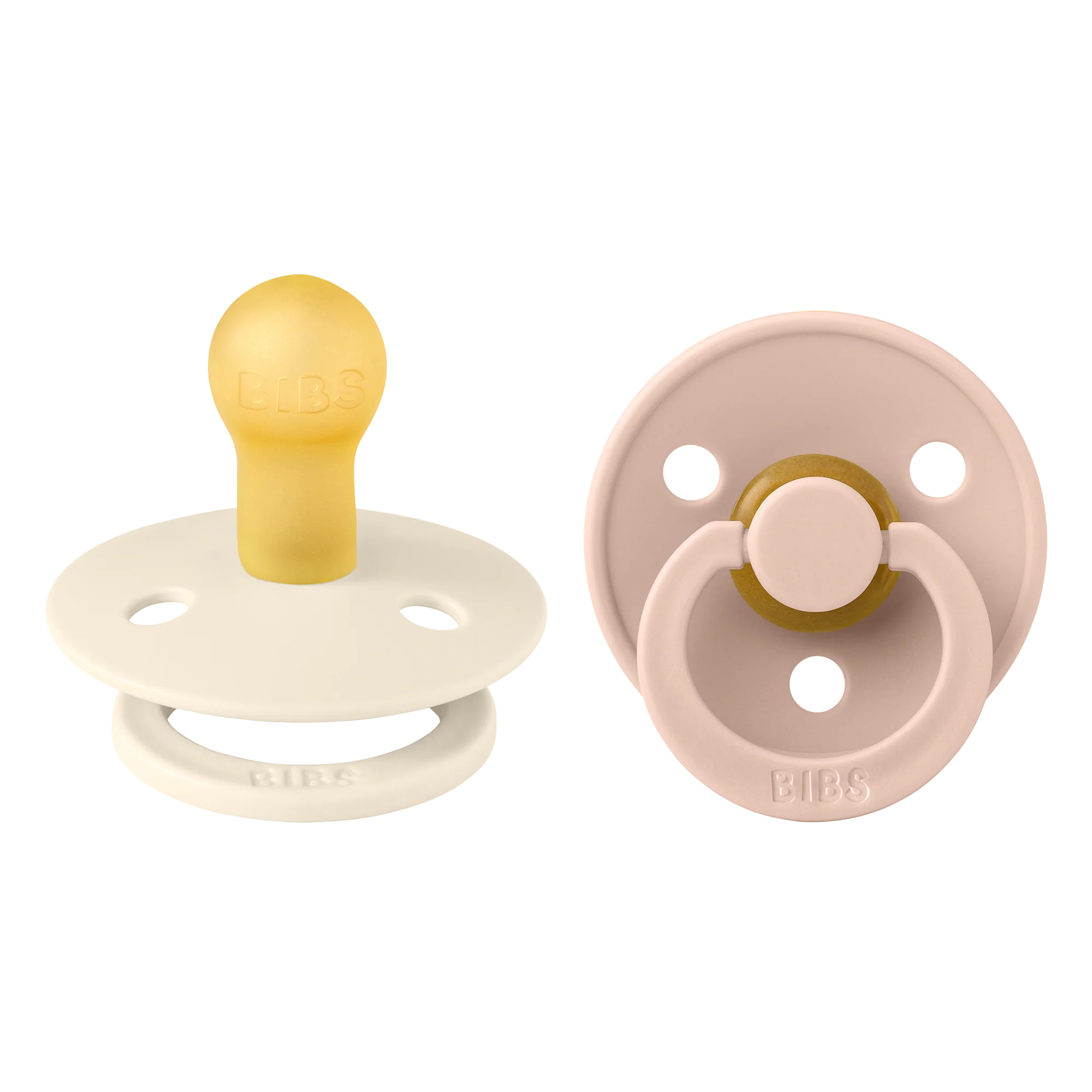 BIBS Nuggi "Colour" 2er-Pack Latex Round 6-12m | Ivory Blush - Image 3