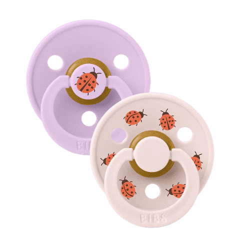 BIBS Nuggi "Studio Ladybug" 2er-Pack 6-12m | Violet Sky Mix - Image 2