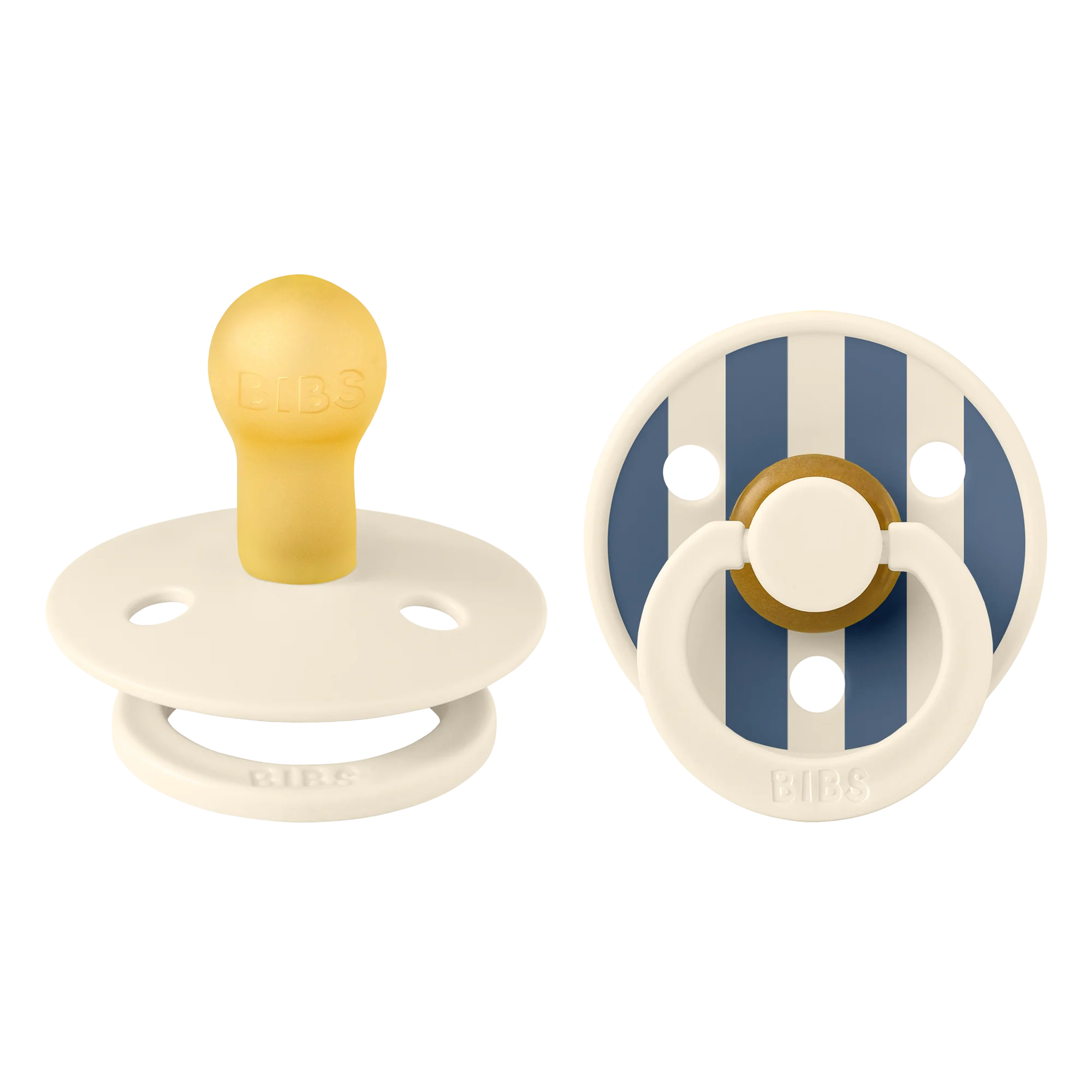 BIBS Nuggi "Studio Colour" 2er-Pack Latex Round 6-12m | Pin Ivory Vanilla Mix - Image 3