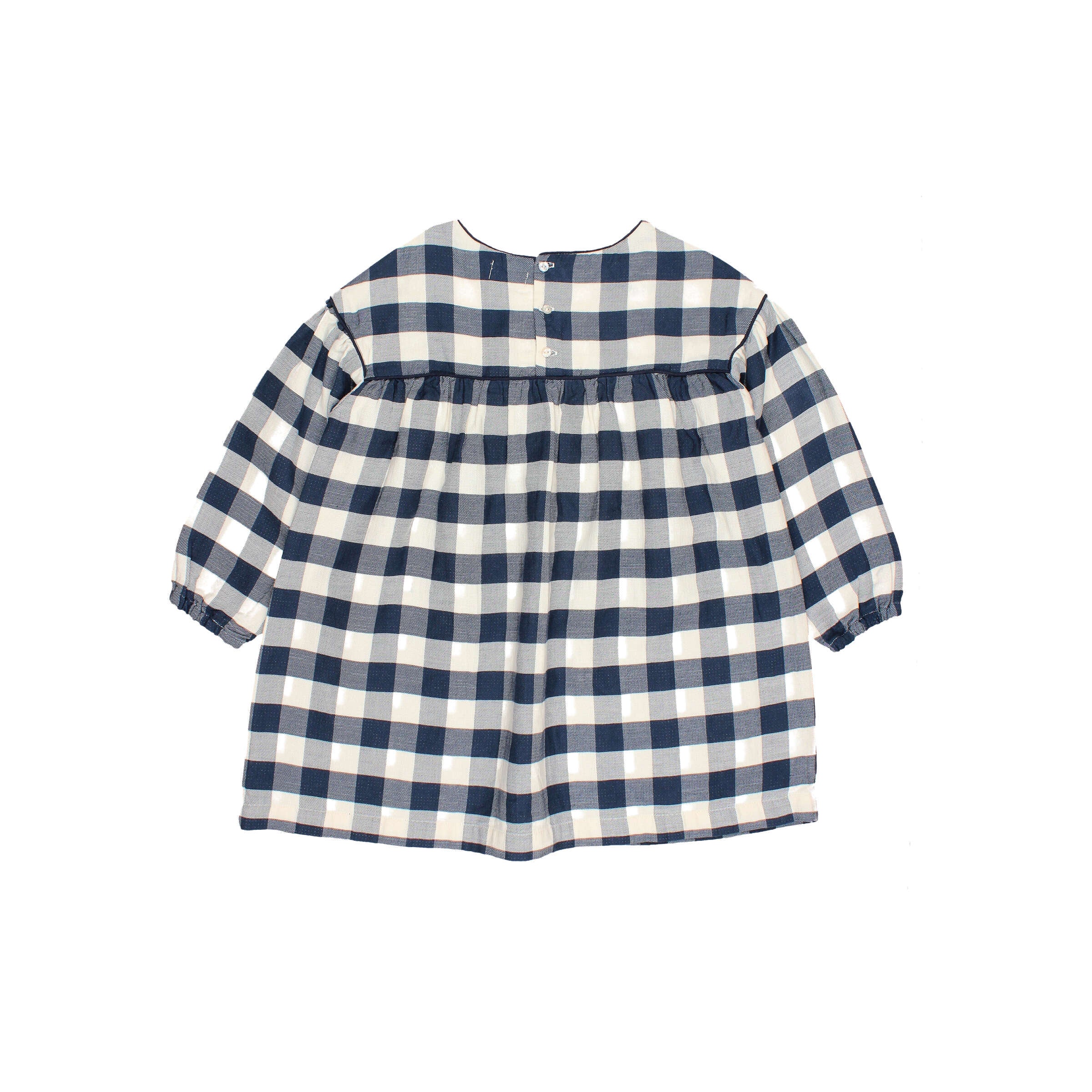 Búho "Gingham" Kleid | Navy - Image 2