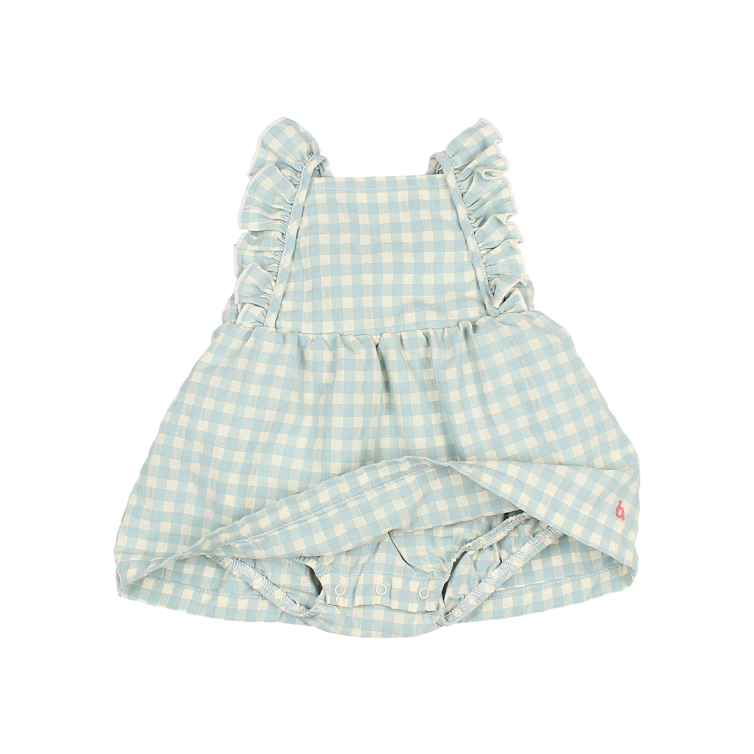 Búho Kleid "Gingham" | Aqua - Image 3