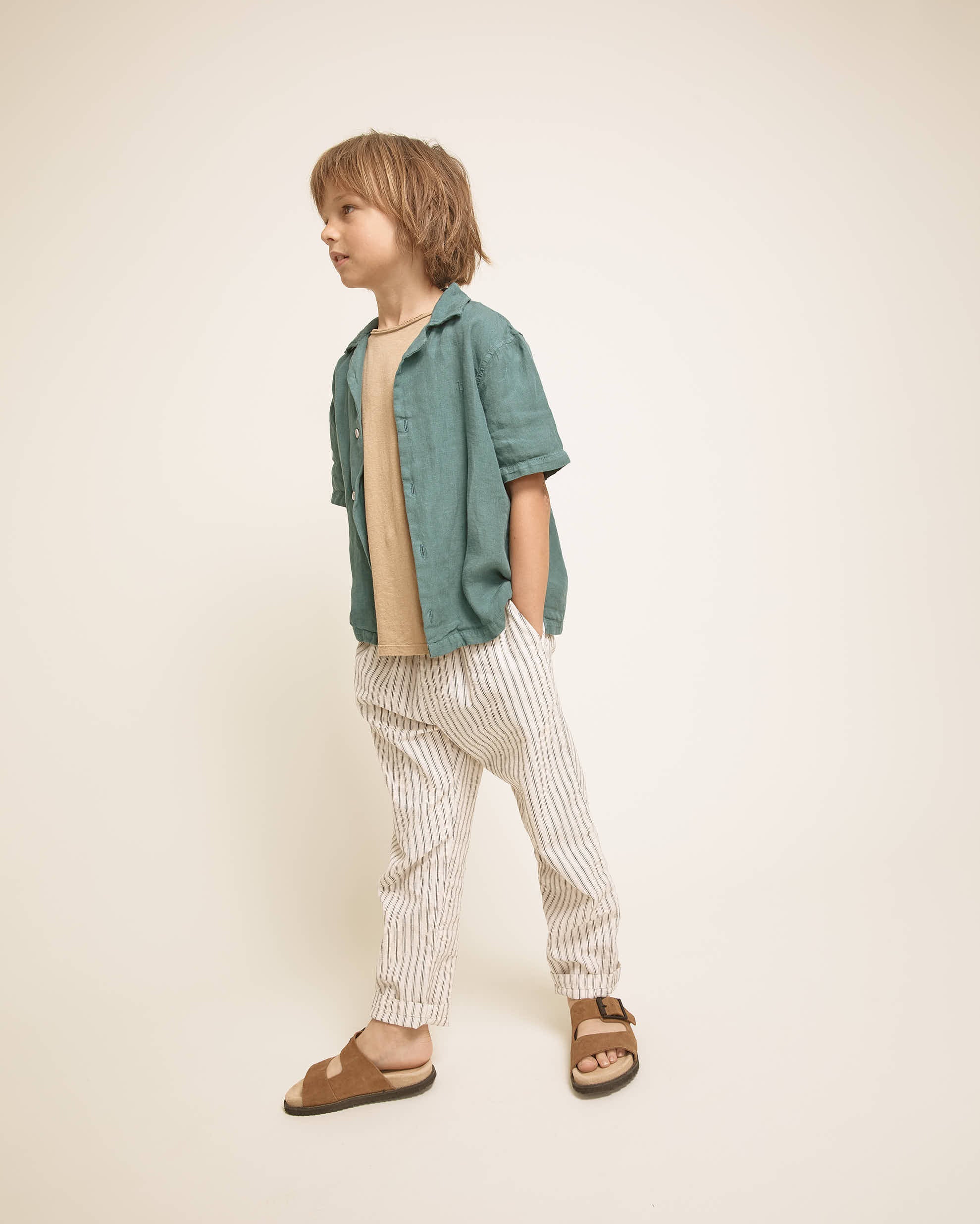 Búho Leinen Hose "Stripes" | Only - Image 2