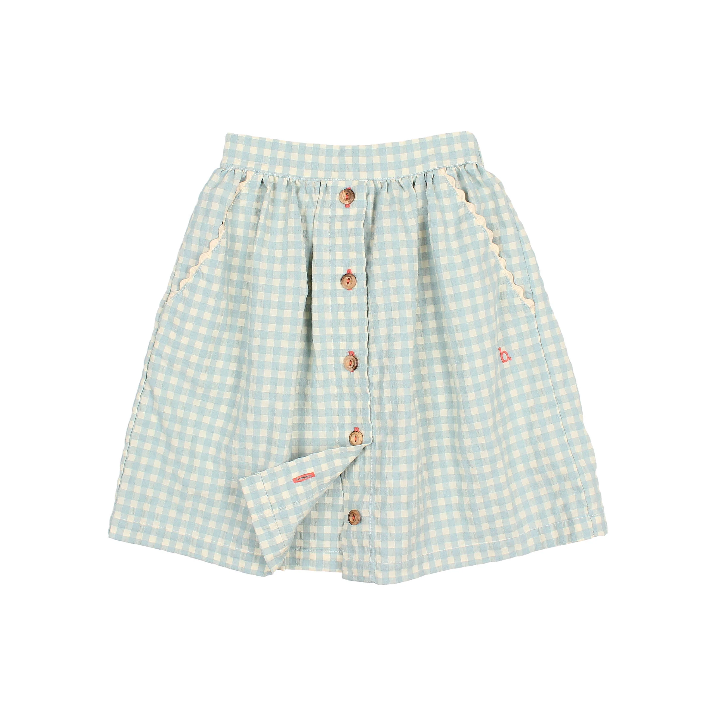 Búho Midi Rock "Gingham" | Aqua - Image 3