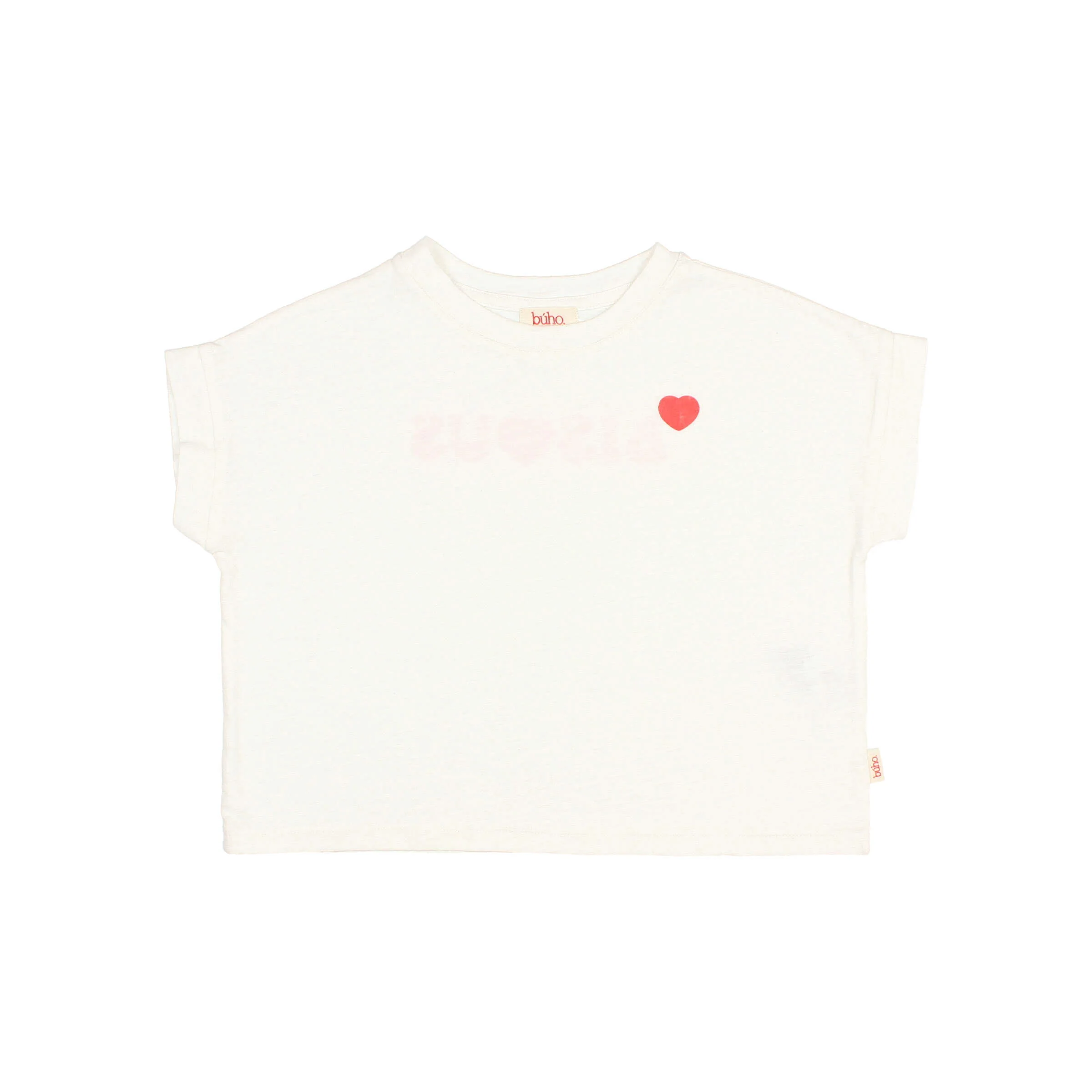 Búho T-Shirt "Bisous" | White