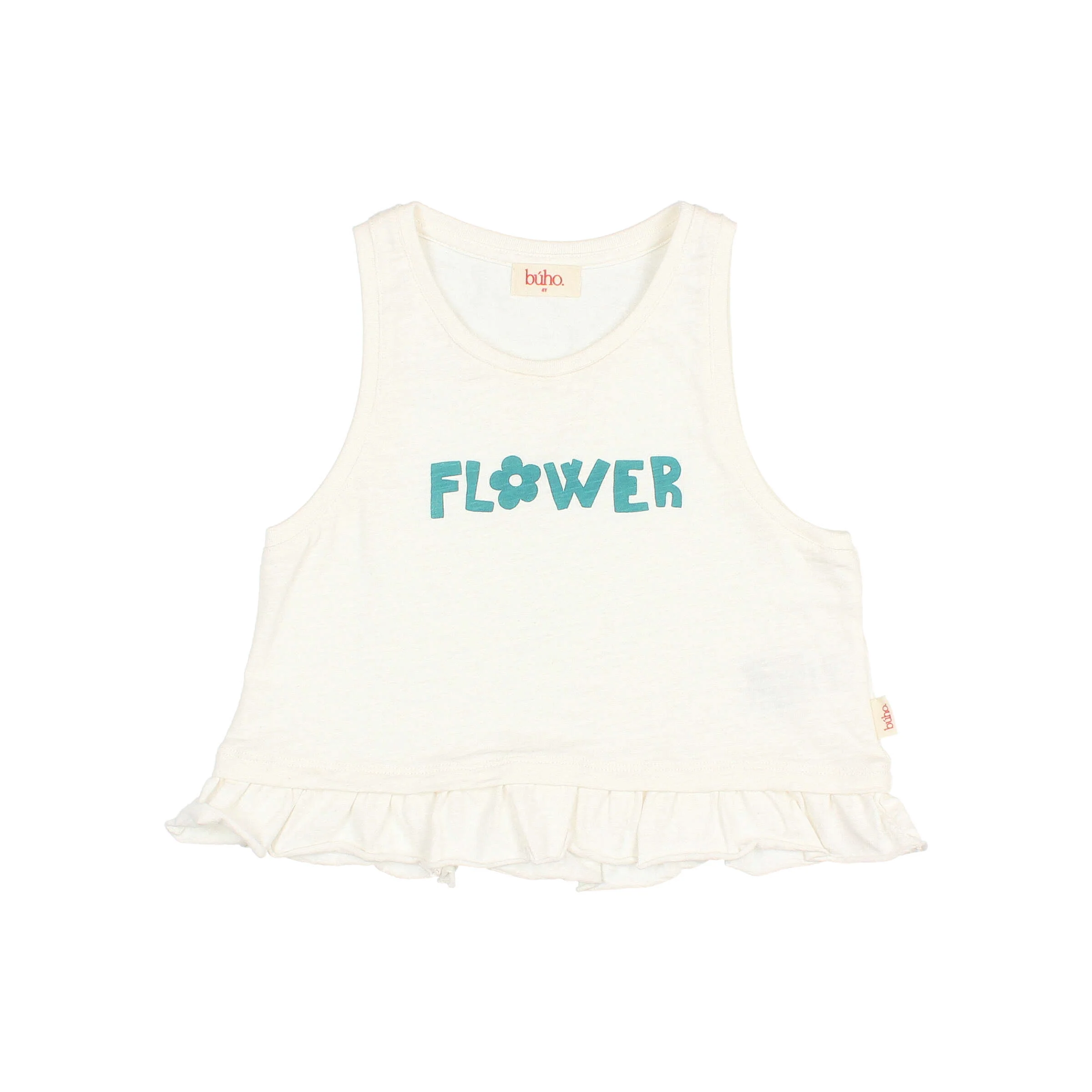 Búho Top "Flower" | White