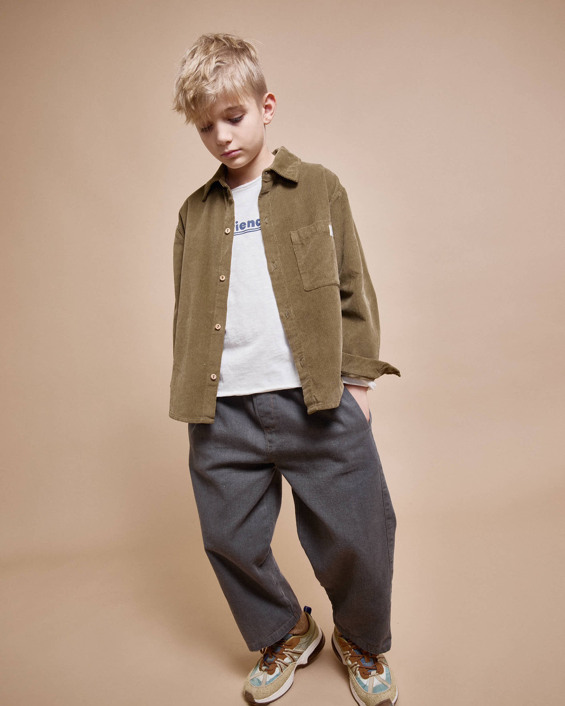 Búho Velour Shirt | Kaki - Image 2