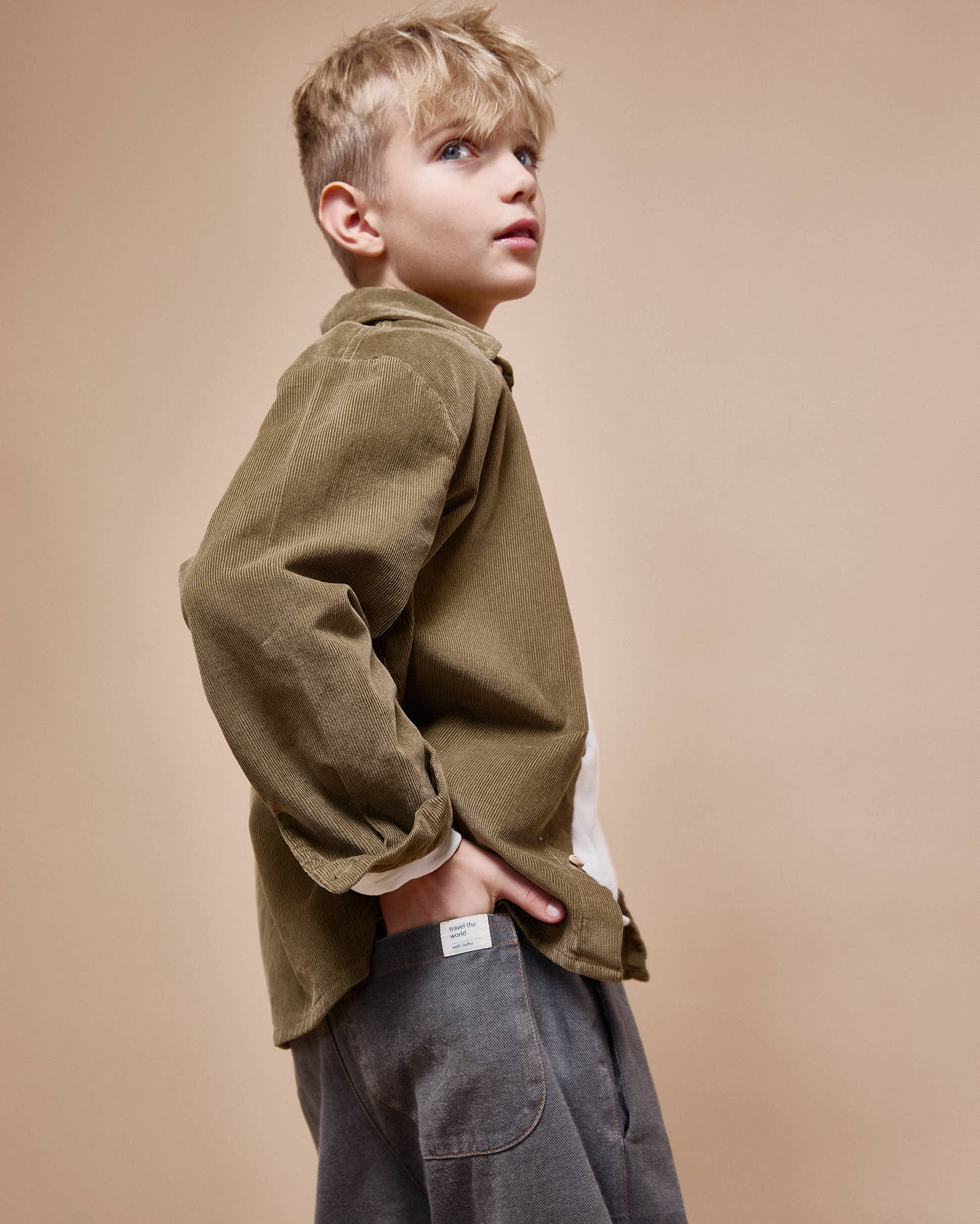 Búho Velour Shirt | Kaki - Image 3