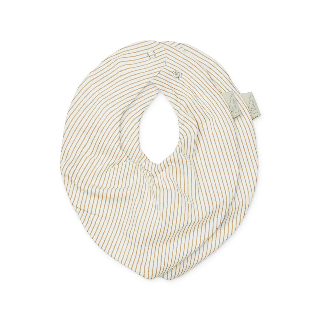 Cam Cam Bandana Lätzchen "Jersey" | 2-Pack | Classic Stripes Camel
