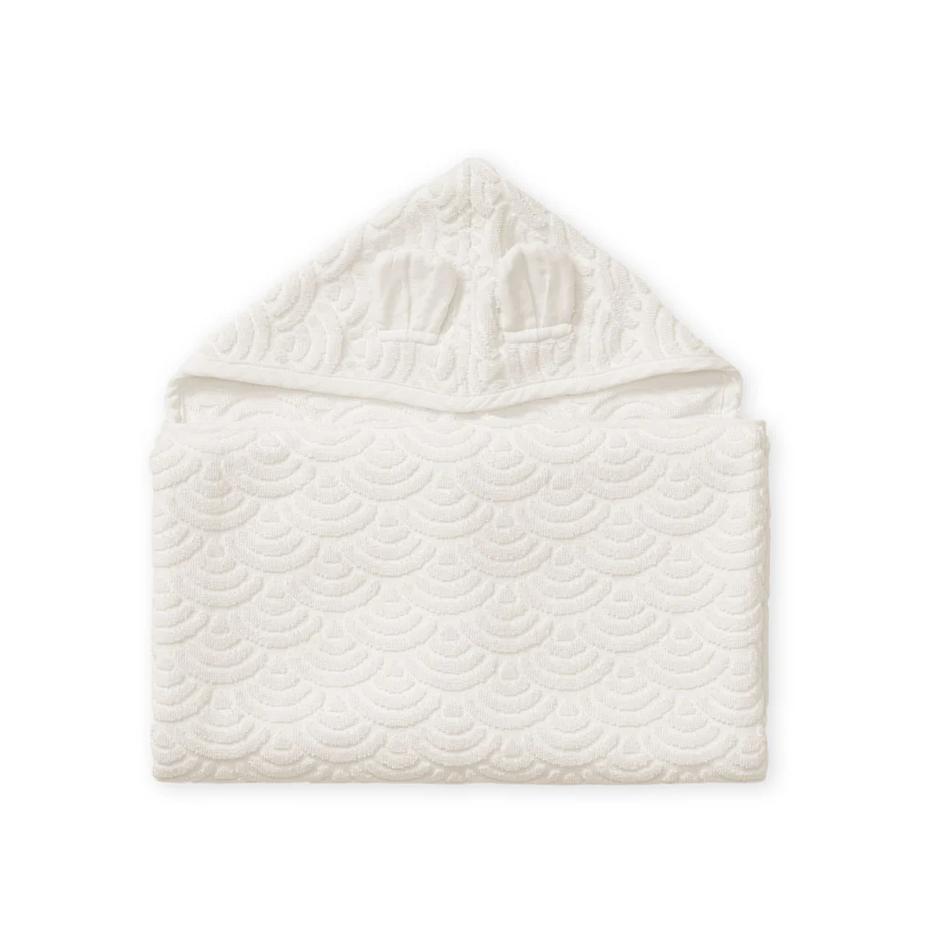 Cam Cam Junior Kapuzenbadetuch | Off-White