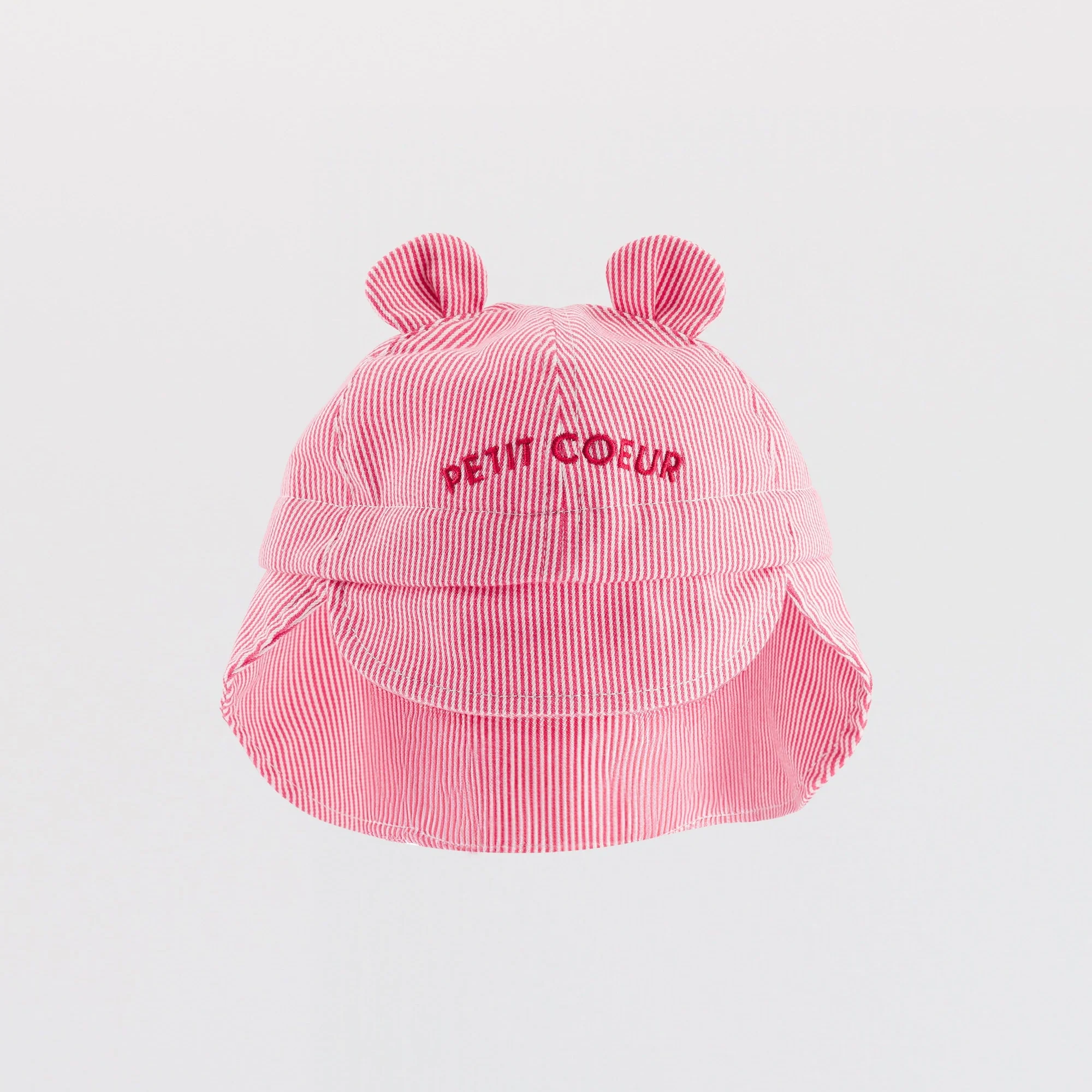 Chamaye Baby Sonnenhut "Petit Coeur" Pink | Striped