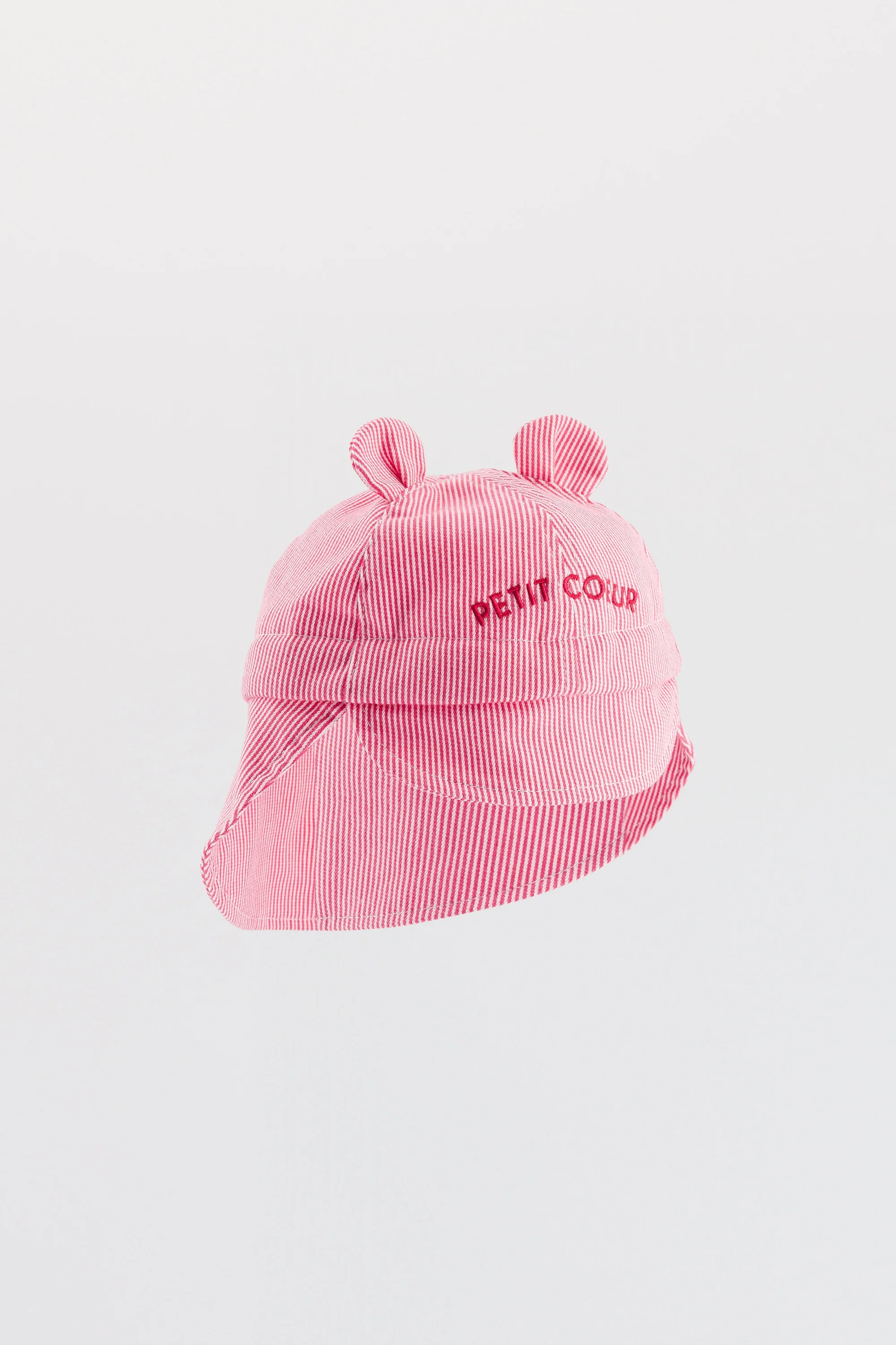 Chamaye Baby Sonnenhut "Petit Coeur" Pink | Striped - Image 4