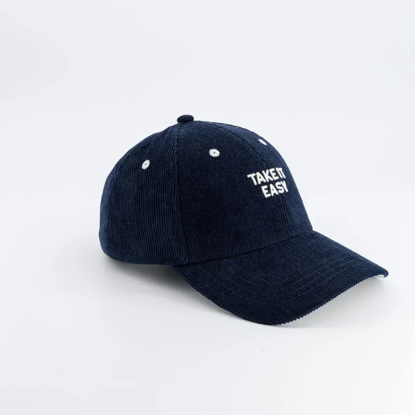 Chamaye Cord-Cap “Take it Easy” | Marienblau
