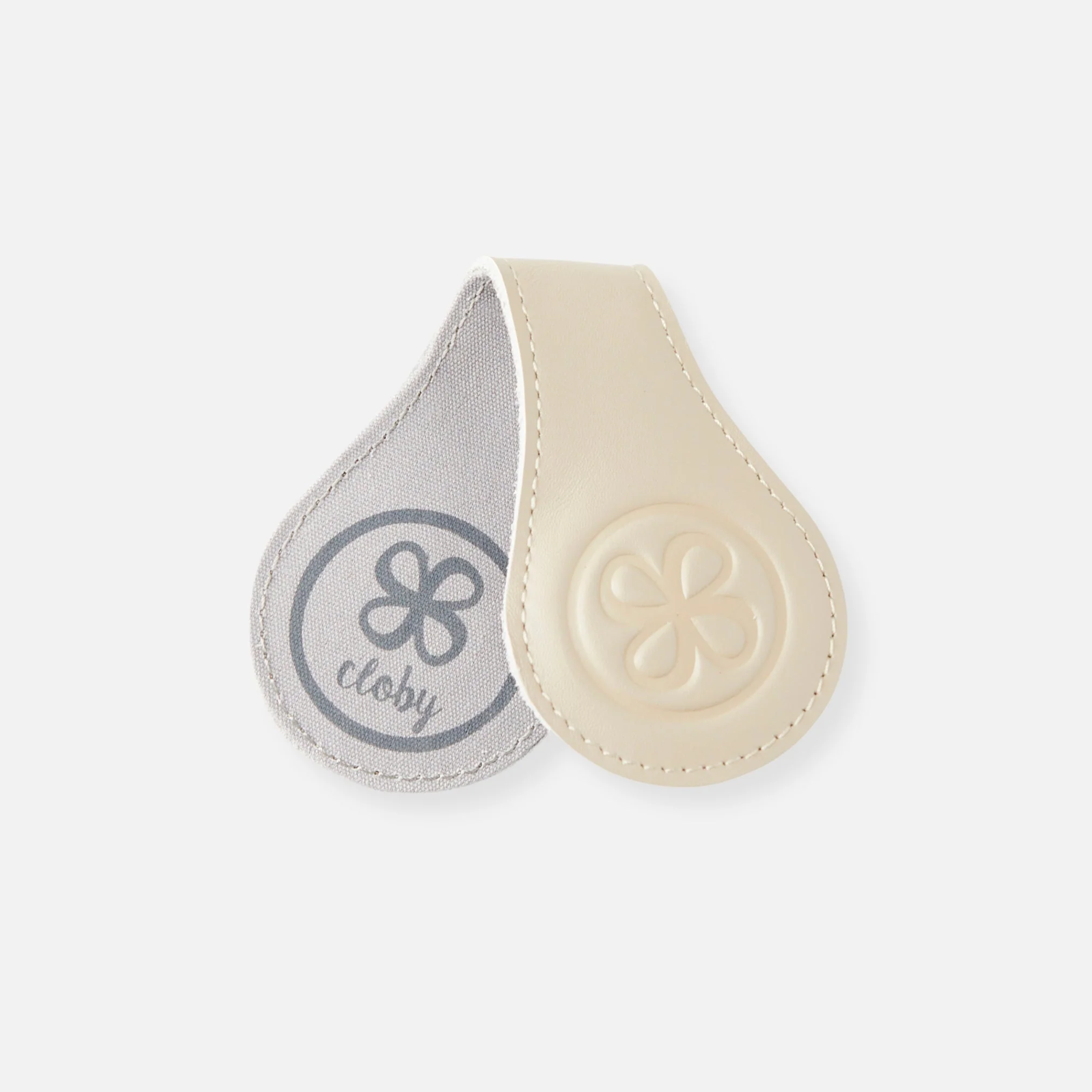 Cloby Magnetische Lederclips 2er-Set | Beige - Image 3