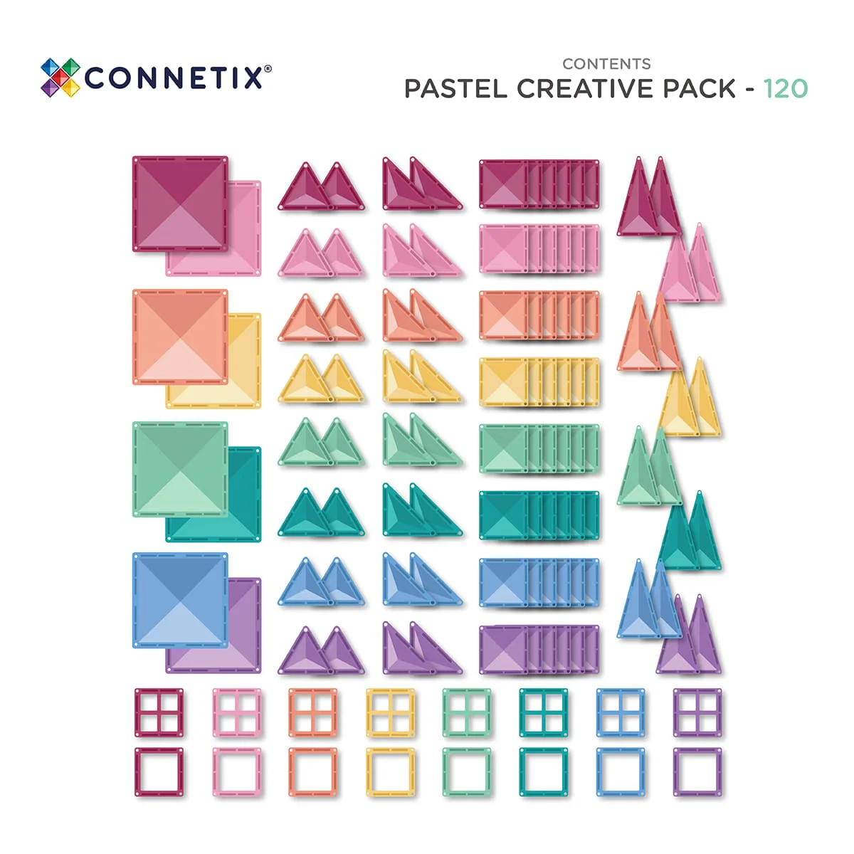 Connetix Magnetbausteine "Pastel Creative Pack" 120-teilig - Image 4
