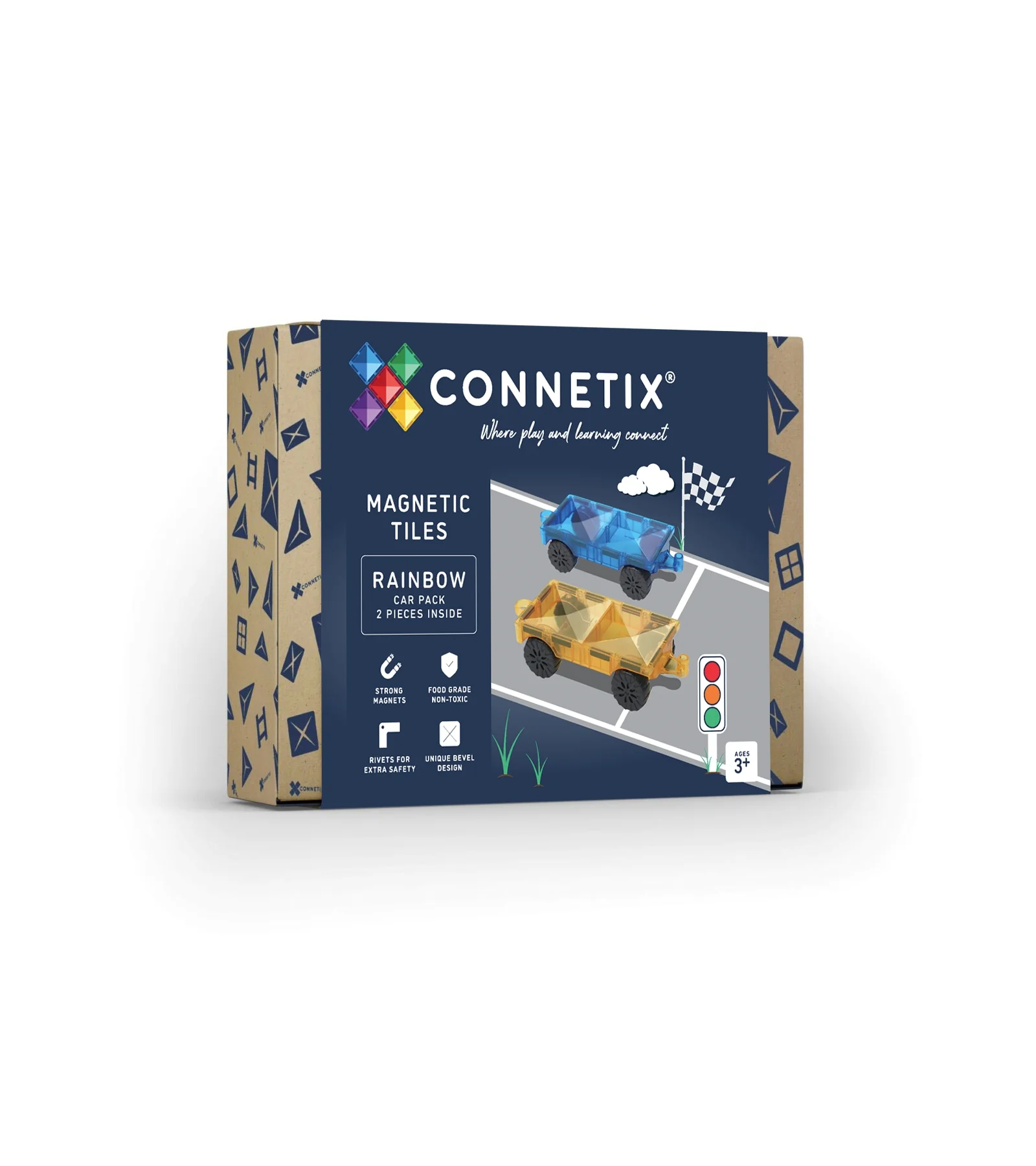 Connetix Magnetbausteine "Rainbow Car Pack "2-teilig