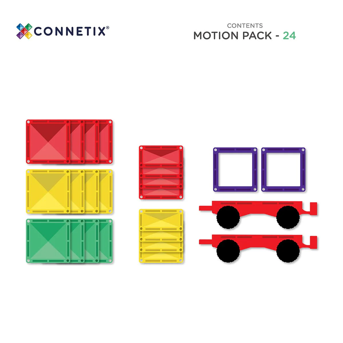 Connetix Magnetbausteine "Rainbow Motion Pack" 24-teilig - Image 9