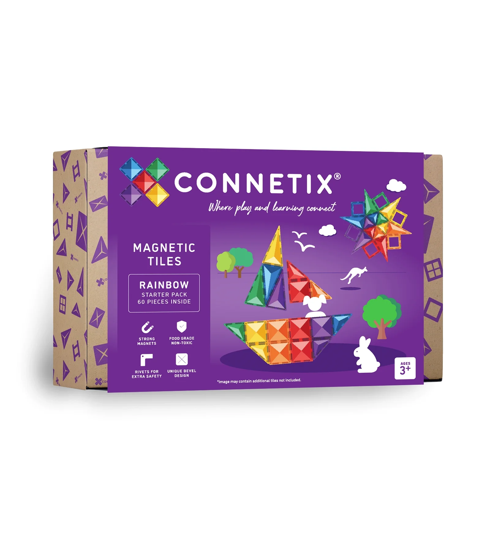 Connetix Magnetbausteine "Rainbow Starter Set Pack" 60-teilig