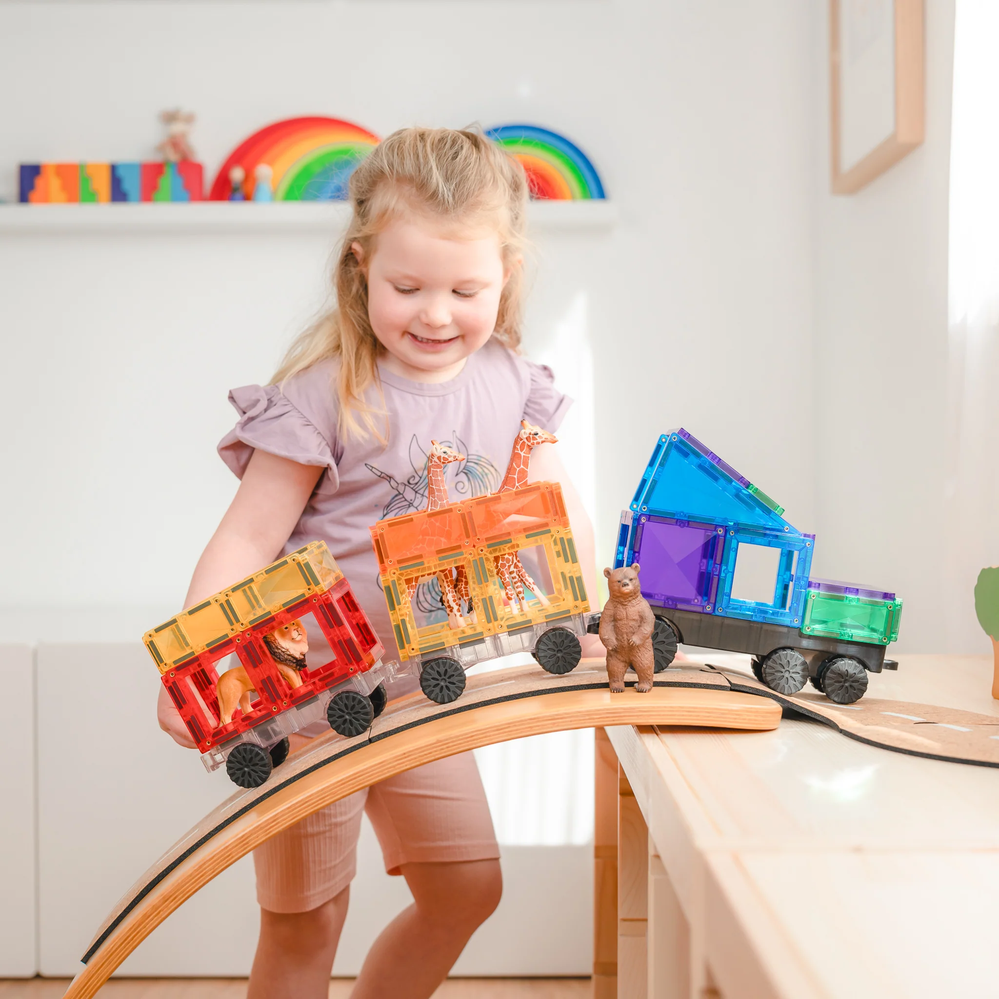 Connetix Magnetbausteine "Rainbow Transport Pack" 50-teilig - Image 3