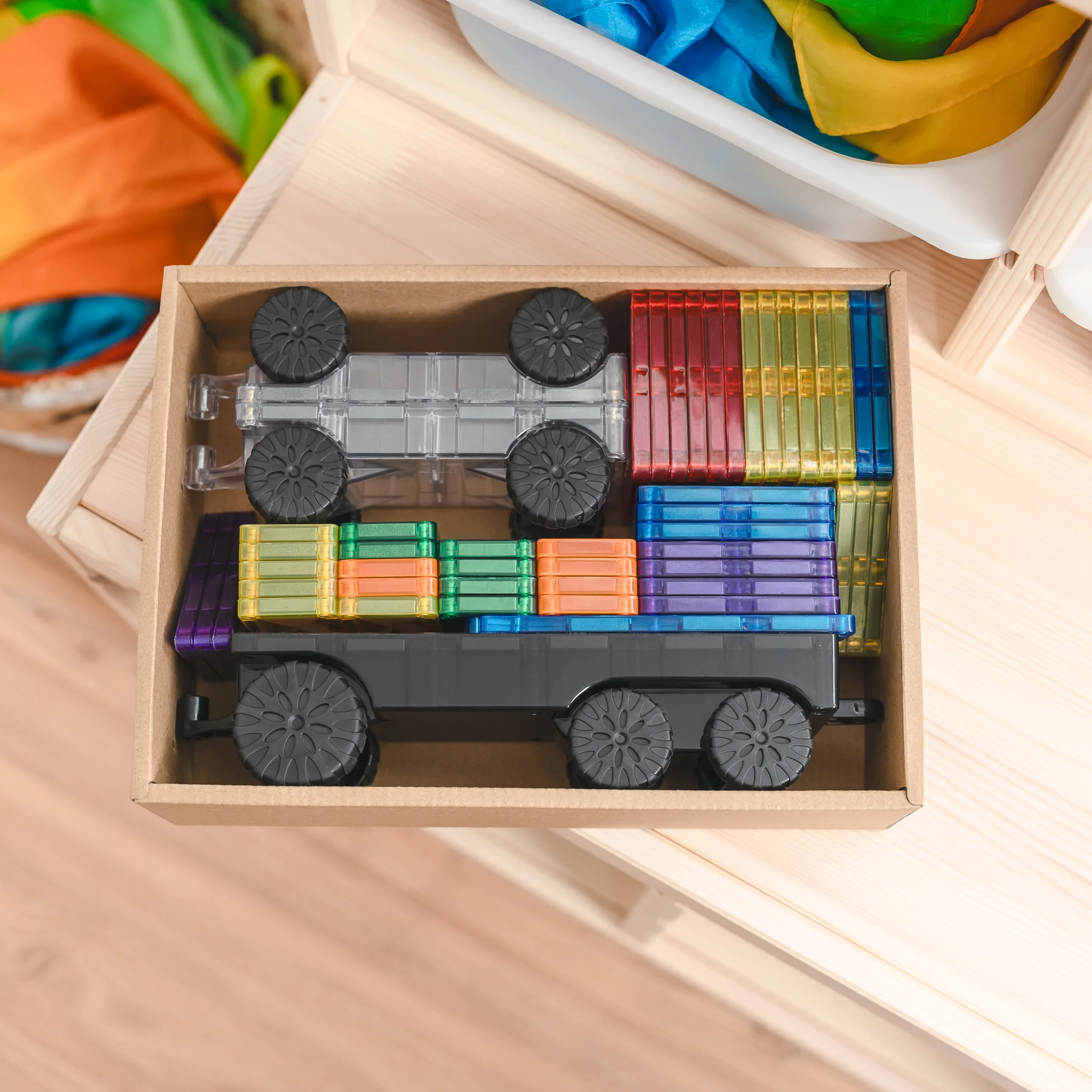 Connetix Magnetbausteine "Rainbow Transport Pack" 50-teilig - Image 4