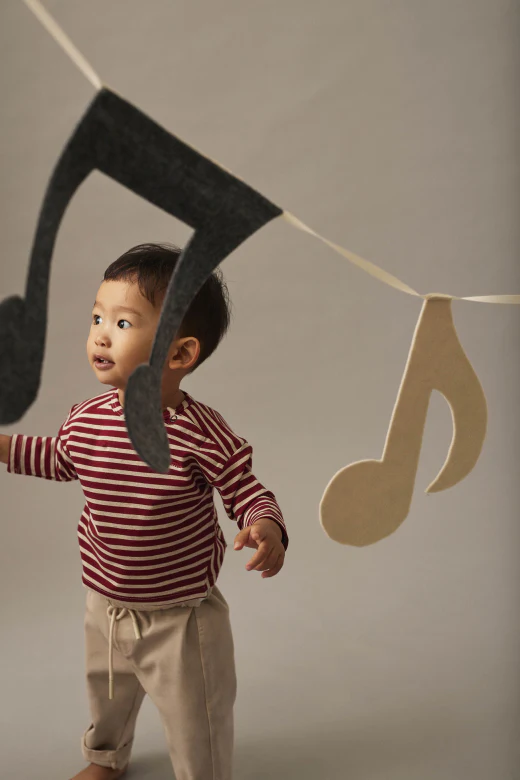 Cozmo Baby-Shirt "Joel" gestreift | Burgundy - Image 2