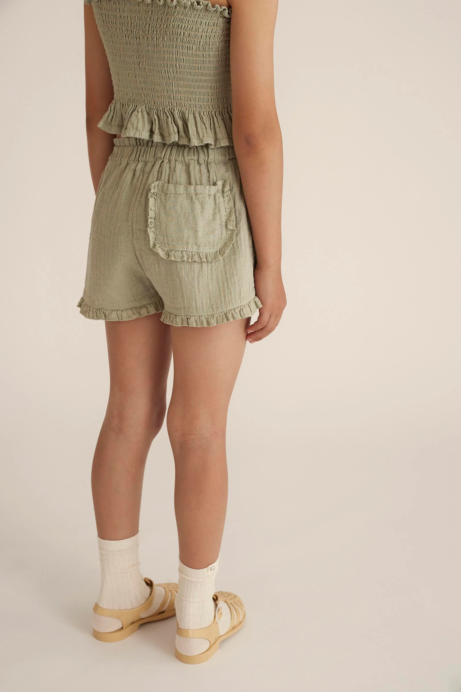 Cozmo Muslin Shorts "Zoe" Lurex - Ivory - Image 4