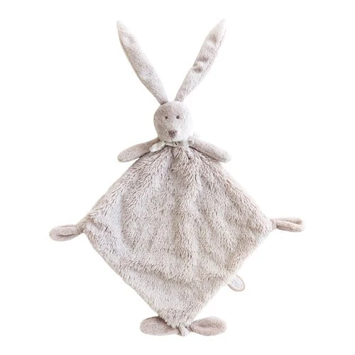 Dimpel Kuscheltuch Hase "Flor Doudou 35" Grau Beige