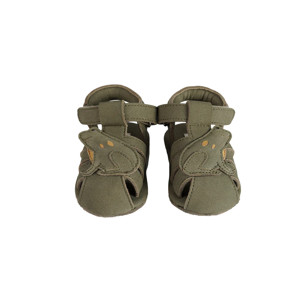 Donsje Baby Sandalen "Duni Frog" | Stone Nubuck
