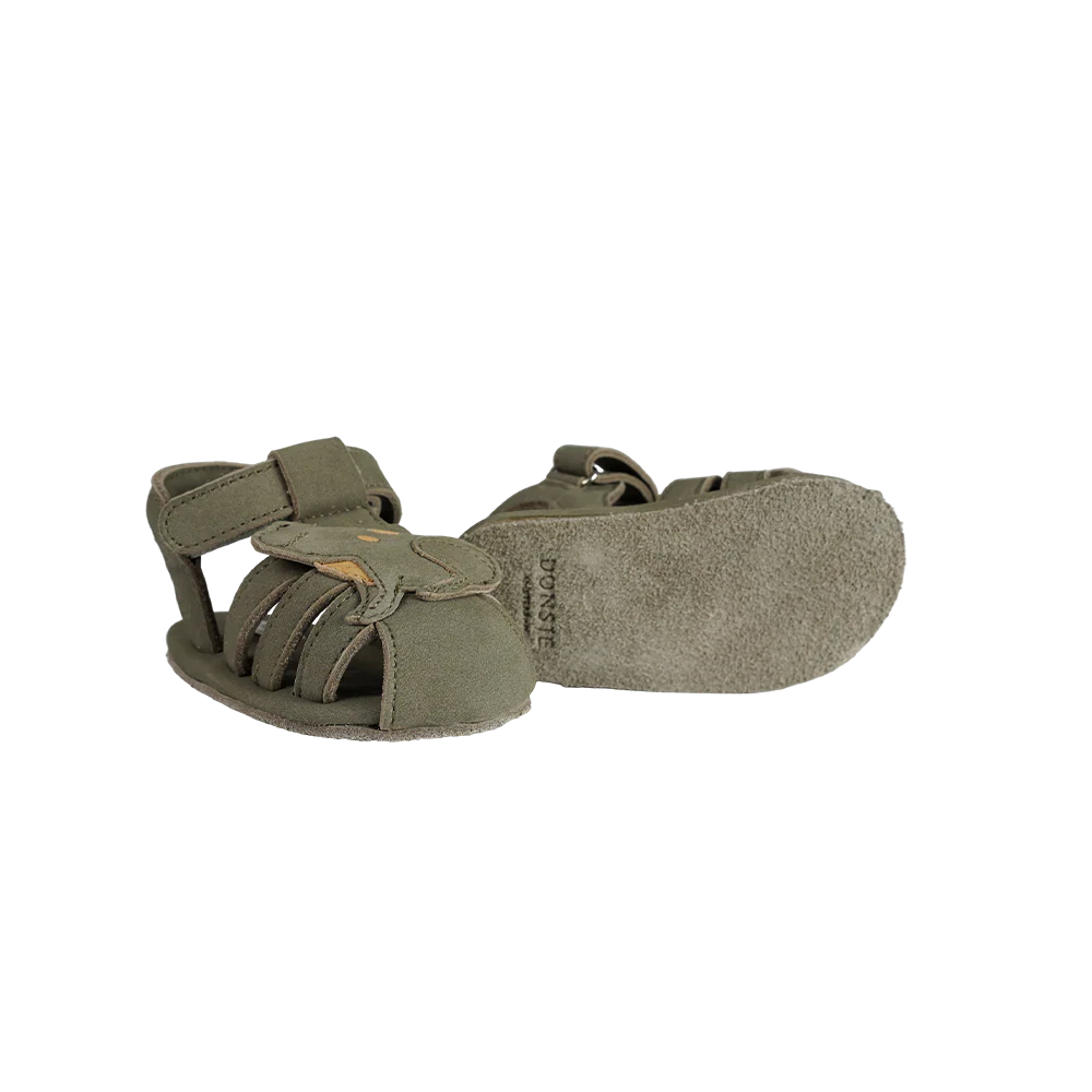 Donsje Baby Sandalen "Duni Frog" | Stone Nubuck - Image 5