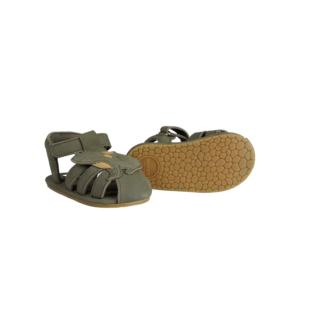 Donsje Baby Sandalen "Duni Frog" | Stone Nubuck - Image 6