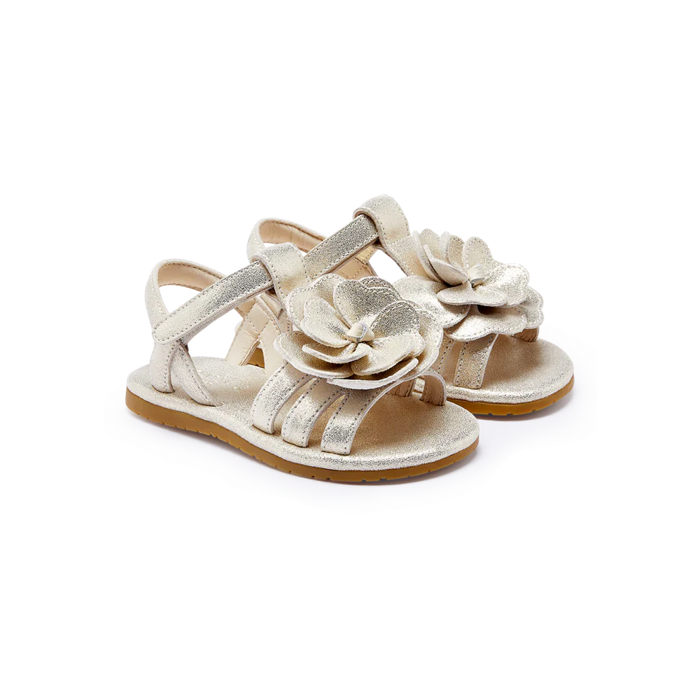 Donsje Baby Sandalen "Jiles Fields Simmer Buttercup" | Silver Metallic - Image 2