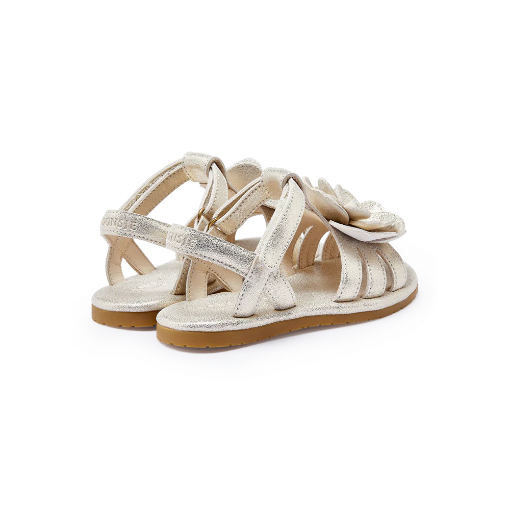 Donsje Baby Sandalen "Jiles Fields Simmer Buttercup" | Silver Metallic - Image 3