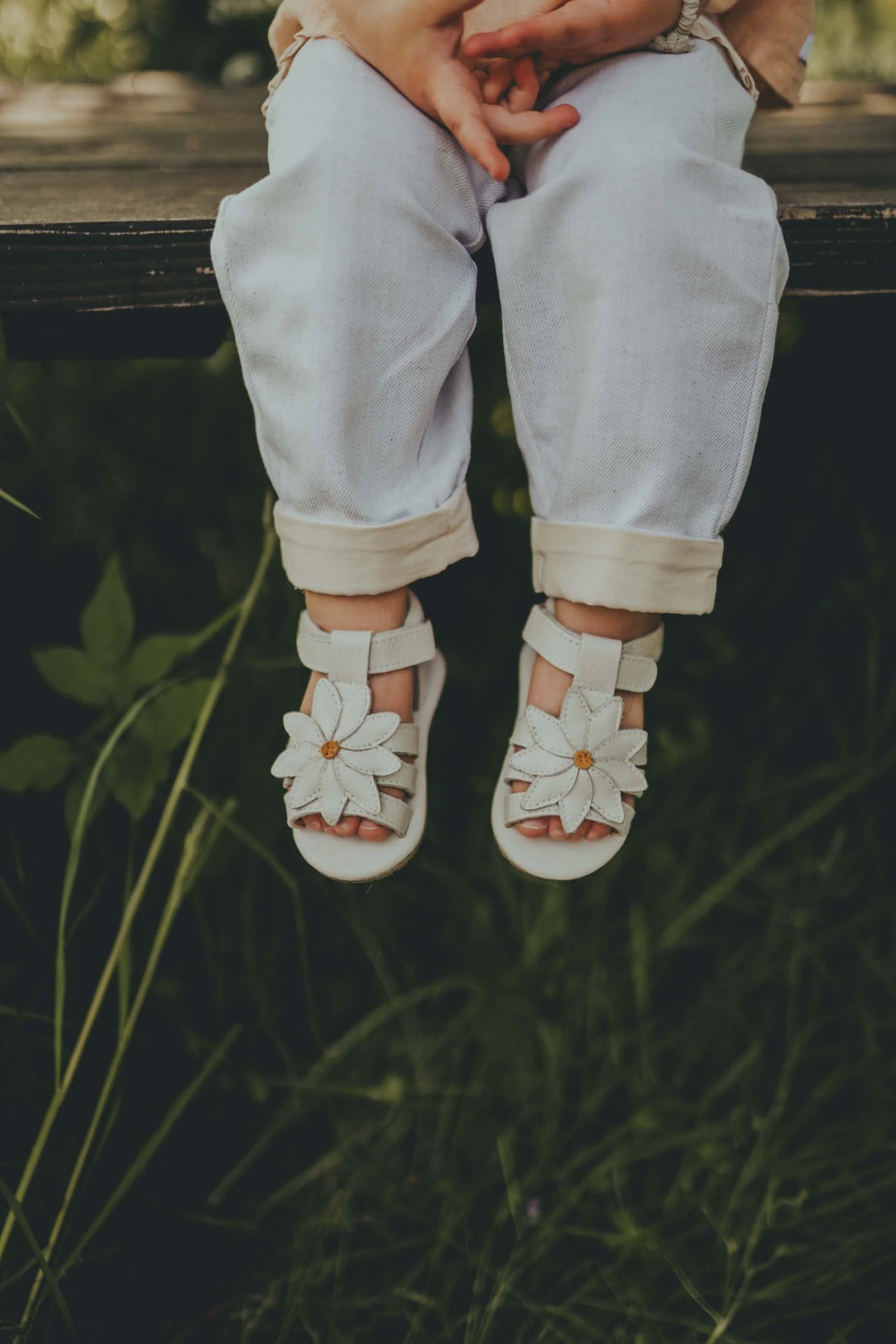 Donsje Baby Sandalen "Tuti Fields Daisy" Off White Leather - Image 2