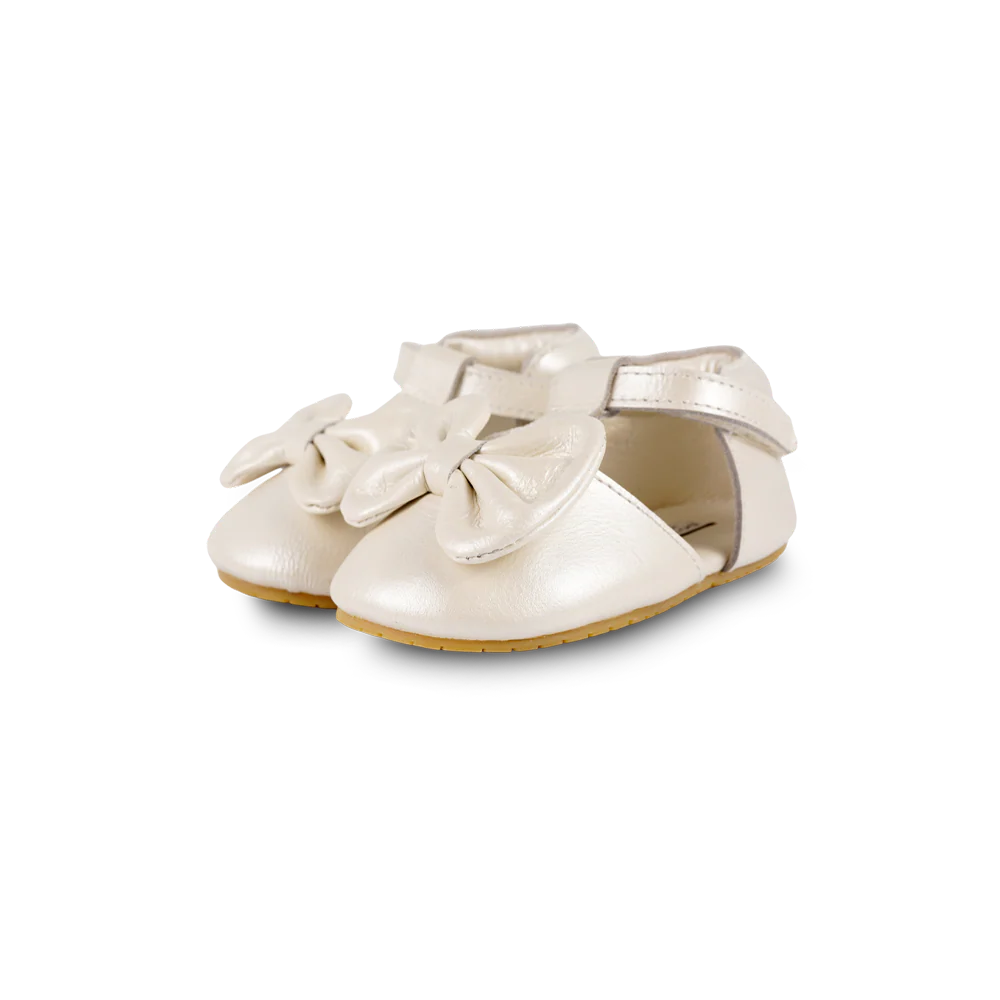 Donsje Babyschuh "Meau Metallic" | Off White - Image 2