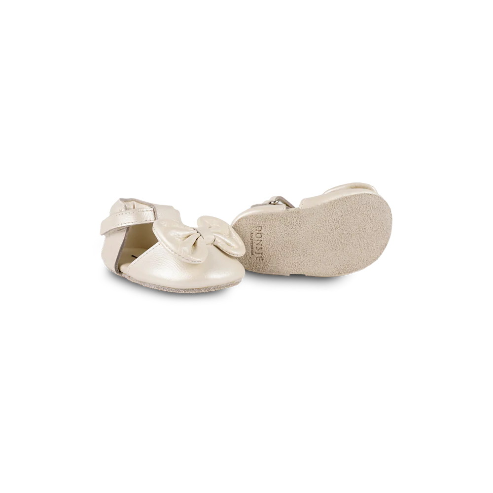 Donsje Babyschuh "Meau Metallic" | Off White - Image 4