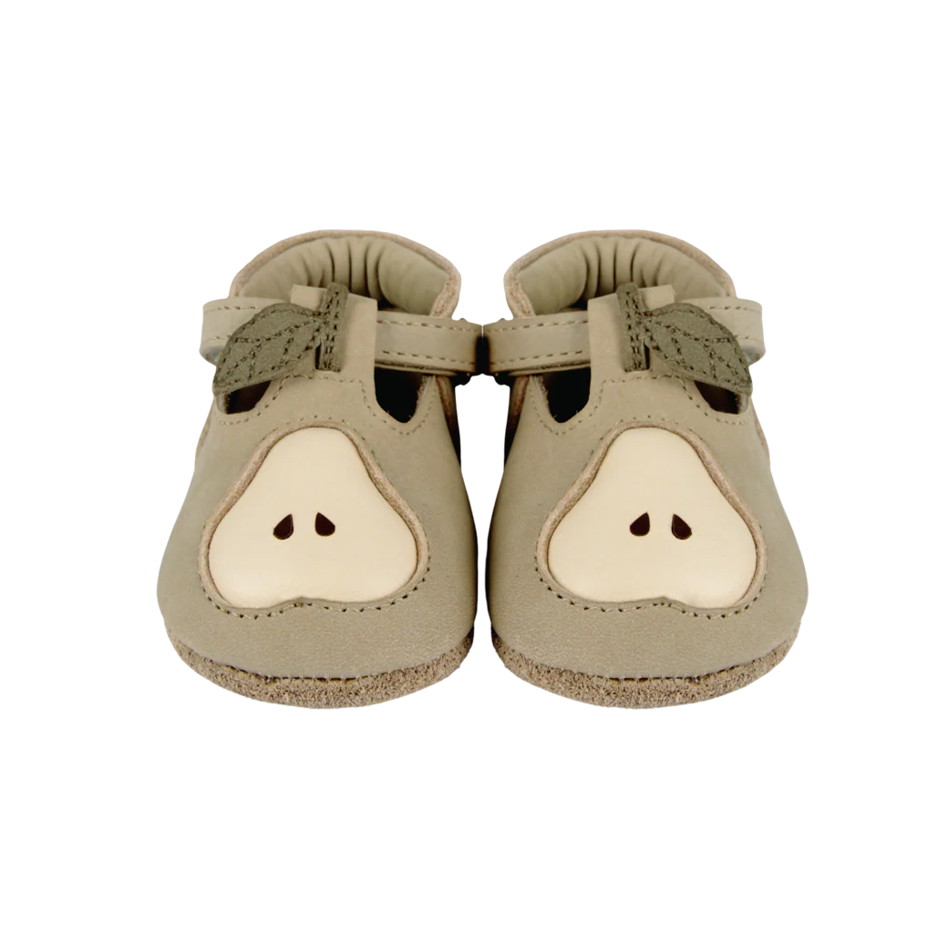 Donsje Babyschuhe "Nanoe Pear" Taupe Nubuck