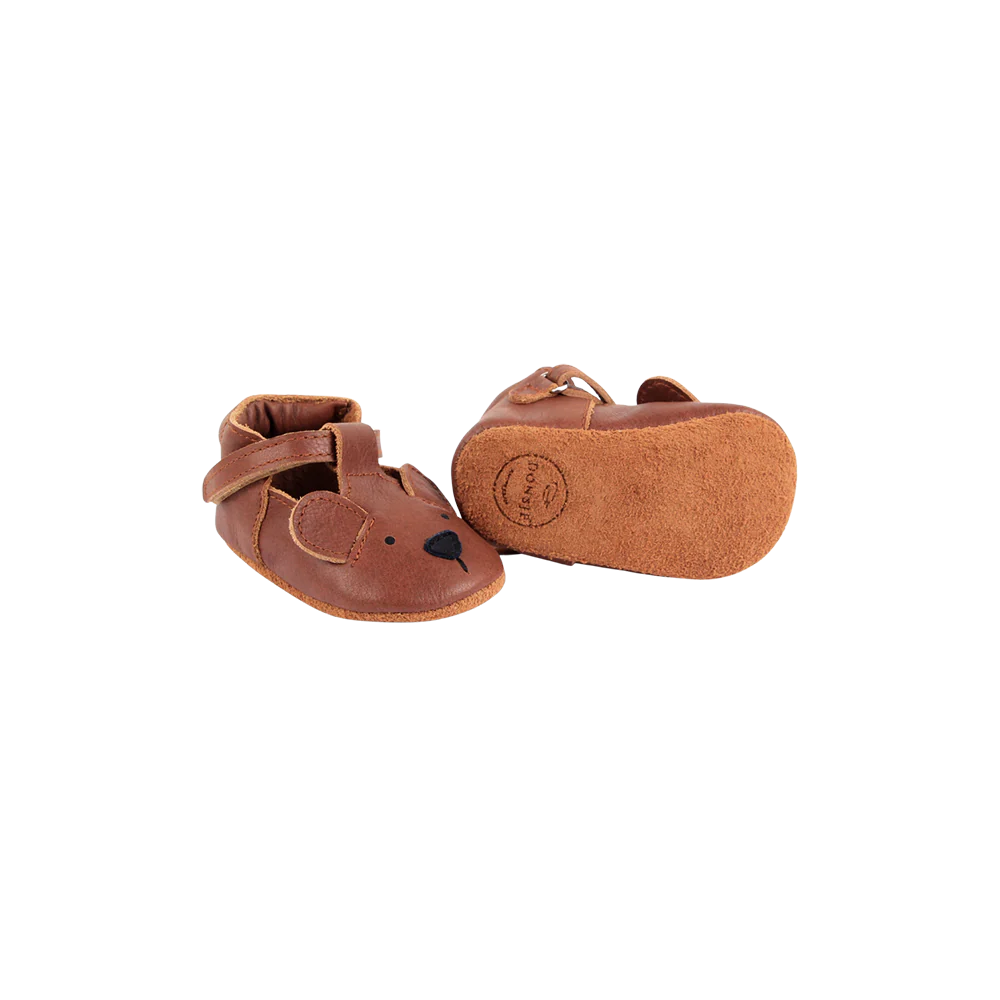 Donsje Babyschuh "Spark Bear" | Cognac Classic - Image 5
