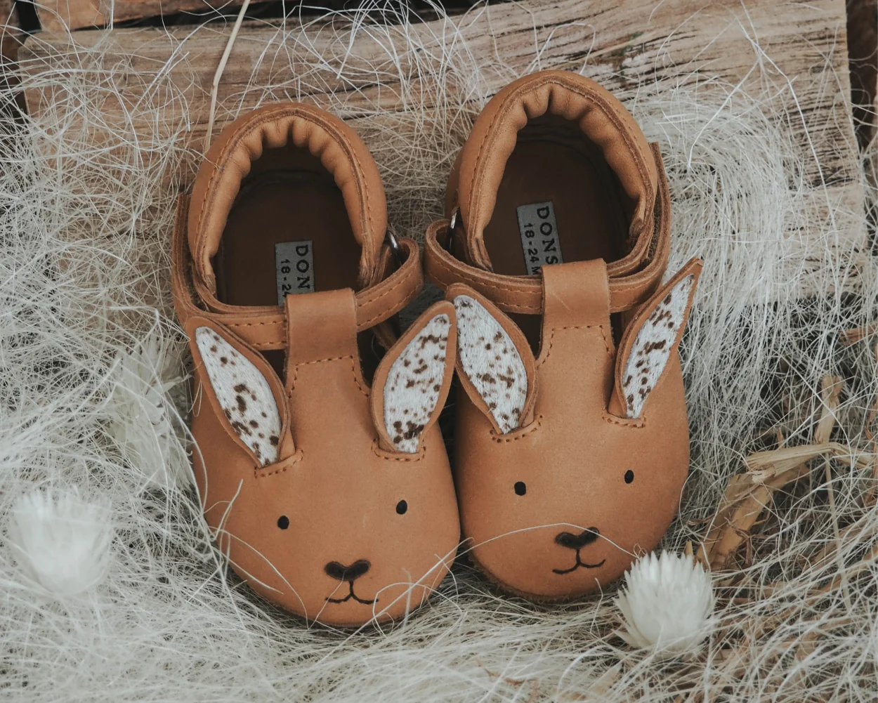 Donsje Babyschuhe "Spark Exclusive Hare" Camel Classic Leather - Image 2