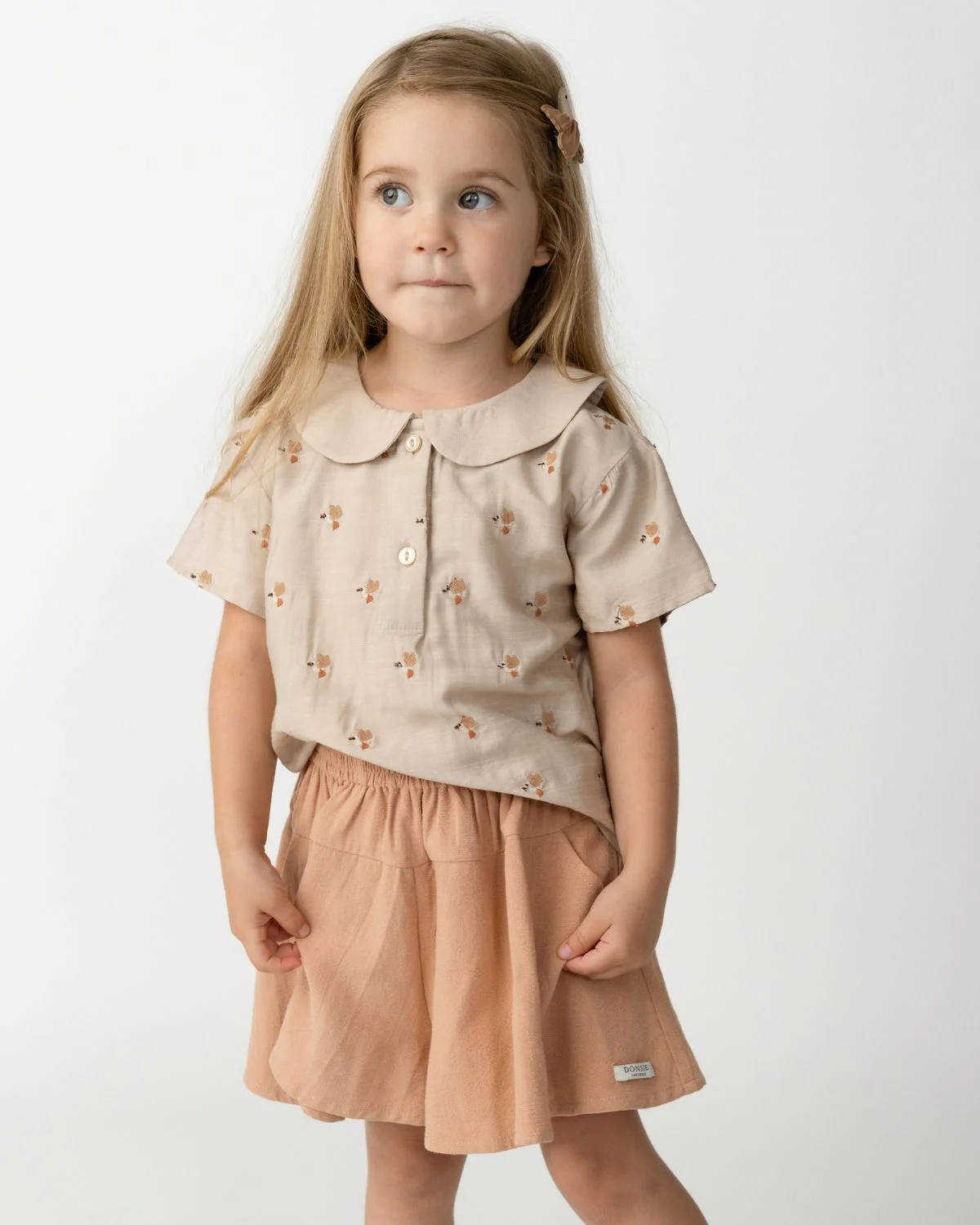 Donsje Bluse "Nesa Hummingbird" Soft Taupe - Image 2