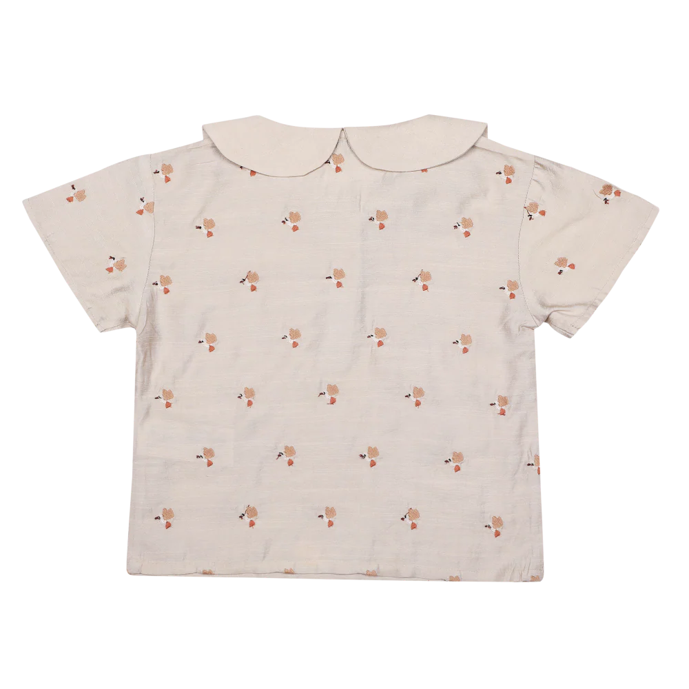 Donsje Bluse "Nesa Hummingbird" Soft Taupe - Image 4