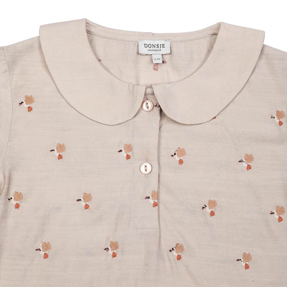 Donsje Bluse "Nesa Hummingbird" Soft Taupe - Image 6