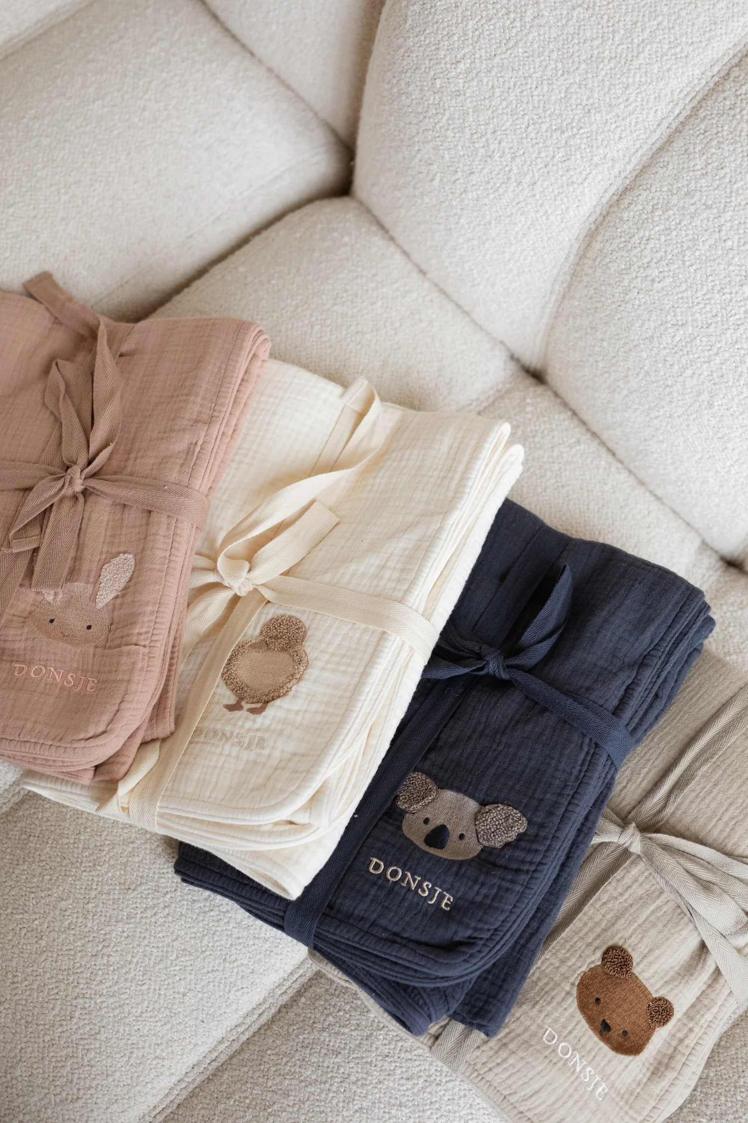 Donsje Decke "Ploekie Muslin Blanket XL" | Bear | Taupe - Image 10