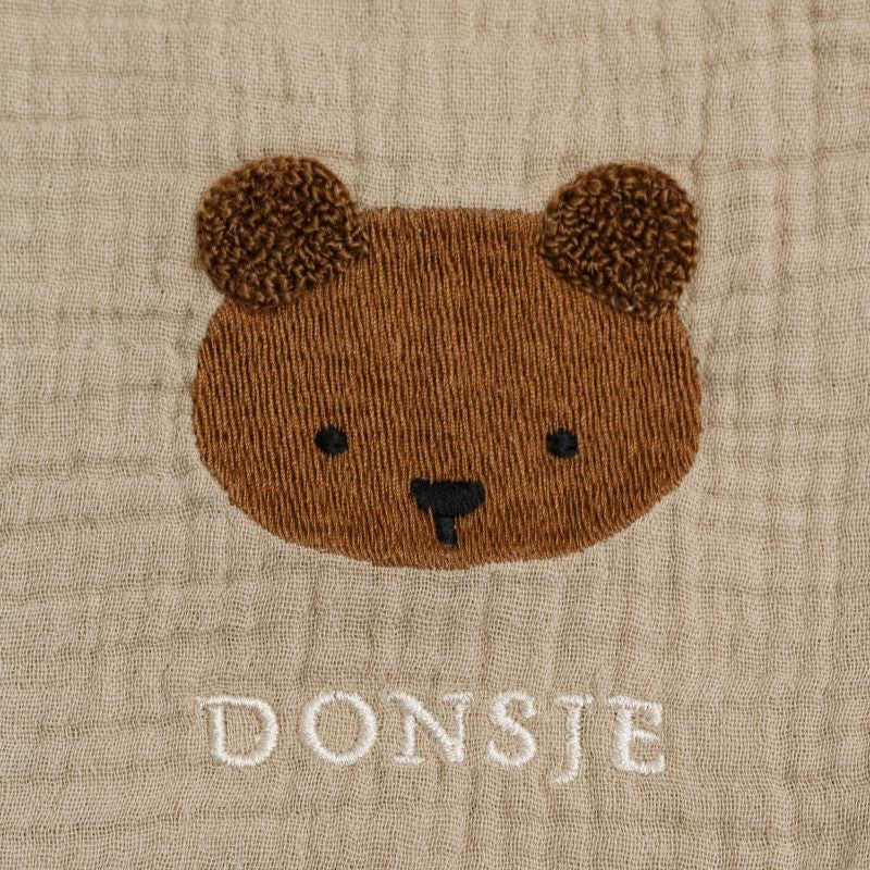 Donsje Decke "Ploekie Muslin Blanket XL" | Bear | Taupe - Image 5