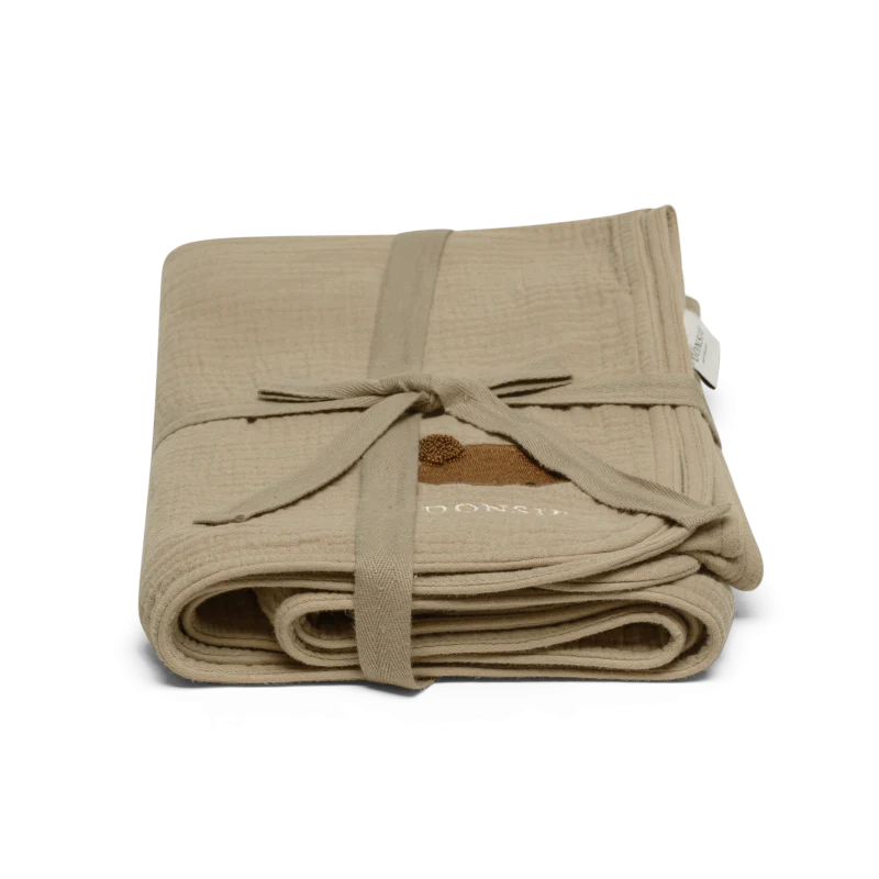 Donsje Decke "Ploekie Muslin Blanket XL" | Bear | Taupe - Image 7