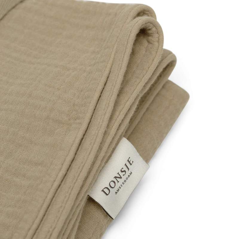 Donsje Decke "Ploekie Muslin Blanket XL" | Bear | Taupe - Image 8